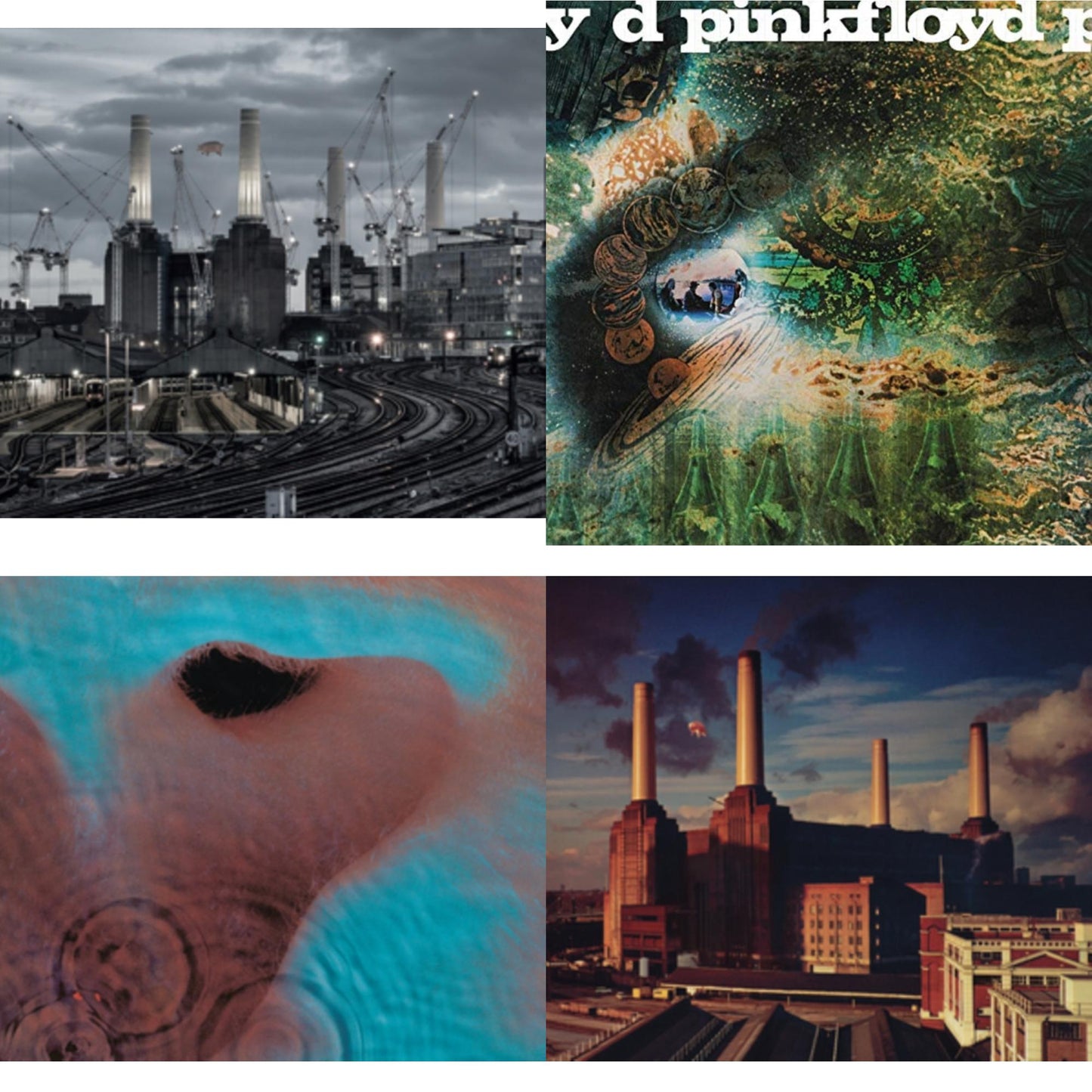 Pink Floyd - Animals (2018 Remix) (180G) & Saucerful Of Secrets (180G) & Meddle (180G/Gatefold/2016 Version) & Animals (180G) (2016 Version) - LP Vinyl Bundle