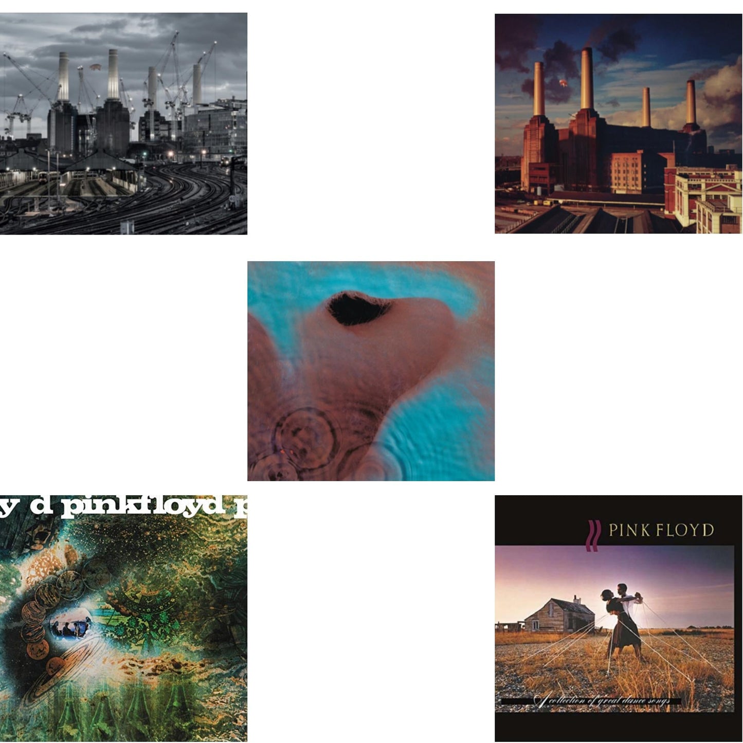 Pink Floyd - Animals (2018 Remix) (180G) & Saucerful Of Secrets (180G) & Meddle (180G/Gatefold/2016 Version) & Animals (180G) (2016 Version) & Collection Of Great Dance Songs (180G) - LP Vinyl Bundle