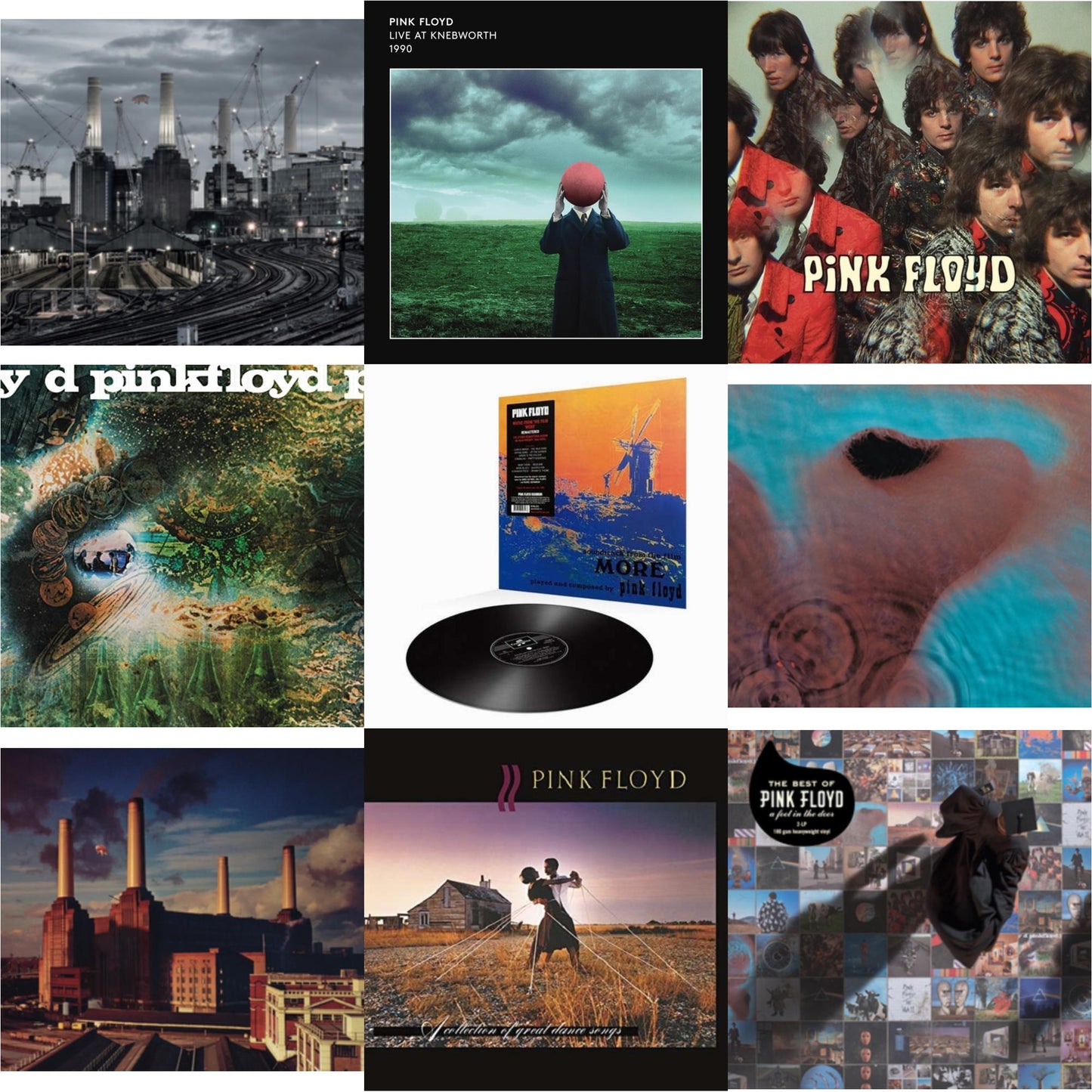 Pink Floyd - Animals (2018 Remix) (180G) & Live At Knebworth 1990 (2LP/180G/45 RPM) & Piper At The Gates Of Dawn (Mono Version) & Saucerful Of Secrets (180G) & More (180G) & Meddle (180G/Gatefold/2016 Version) & Animals (180G) (2016 Version) &