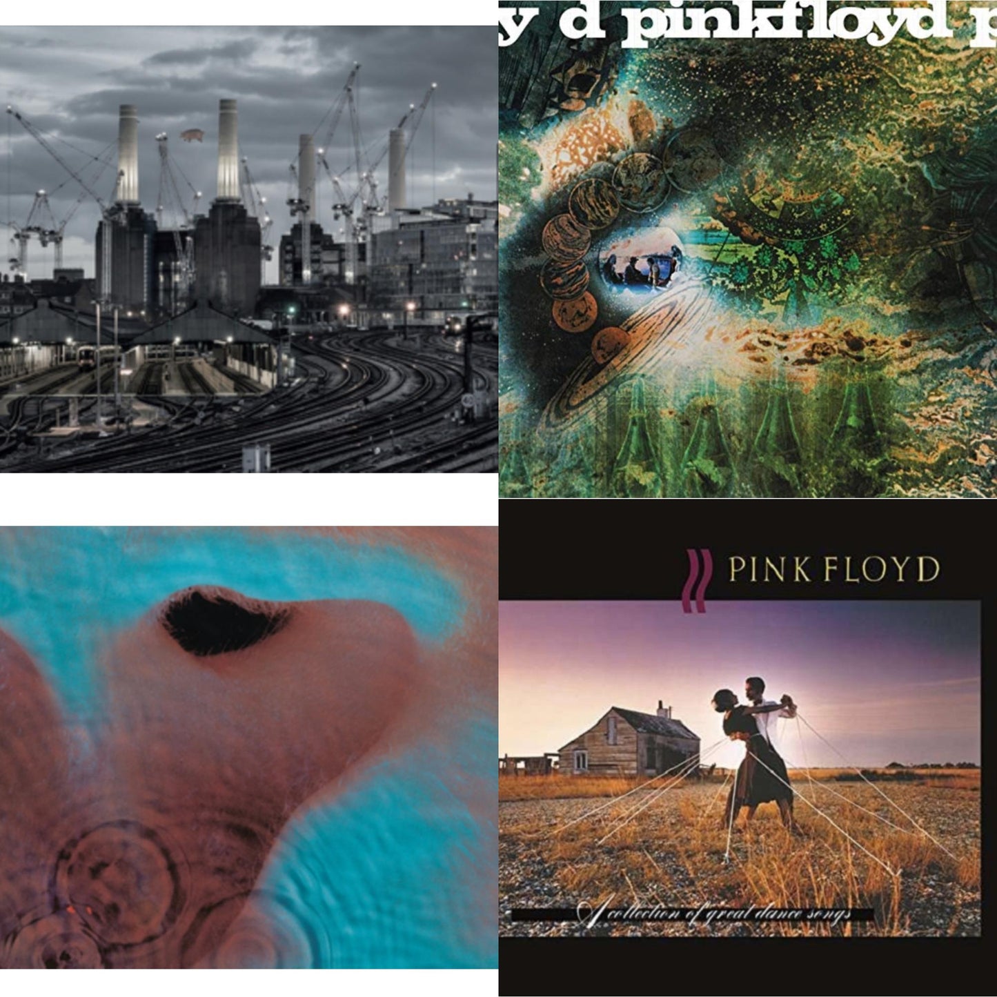 Pink Floyd - Animals (2018 Remix) (180G) & Saucerful Of Secrets (180G) & Meddle (180G/Gatefold/2016 Version) & Collection Of Great Dance Songs (180G) - LP Vinyl Bundle