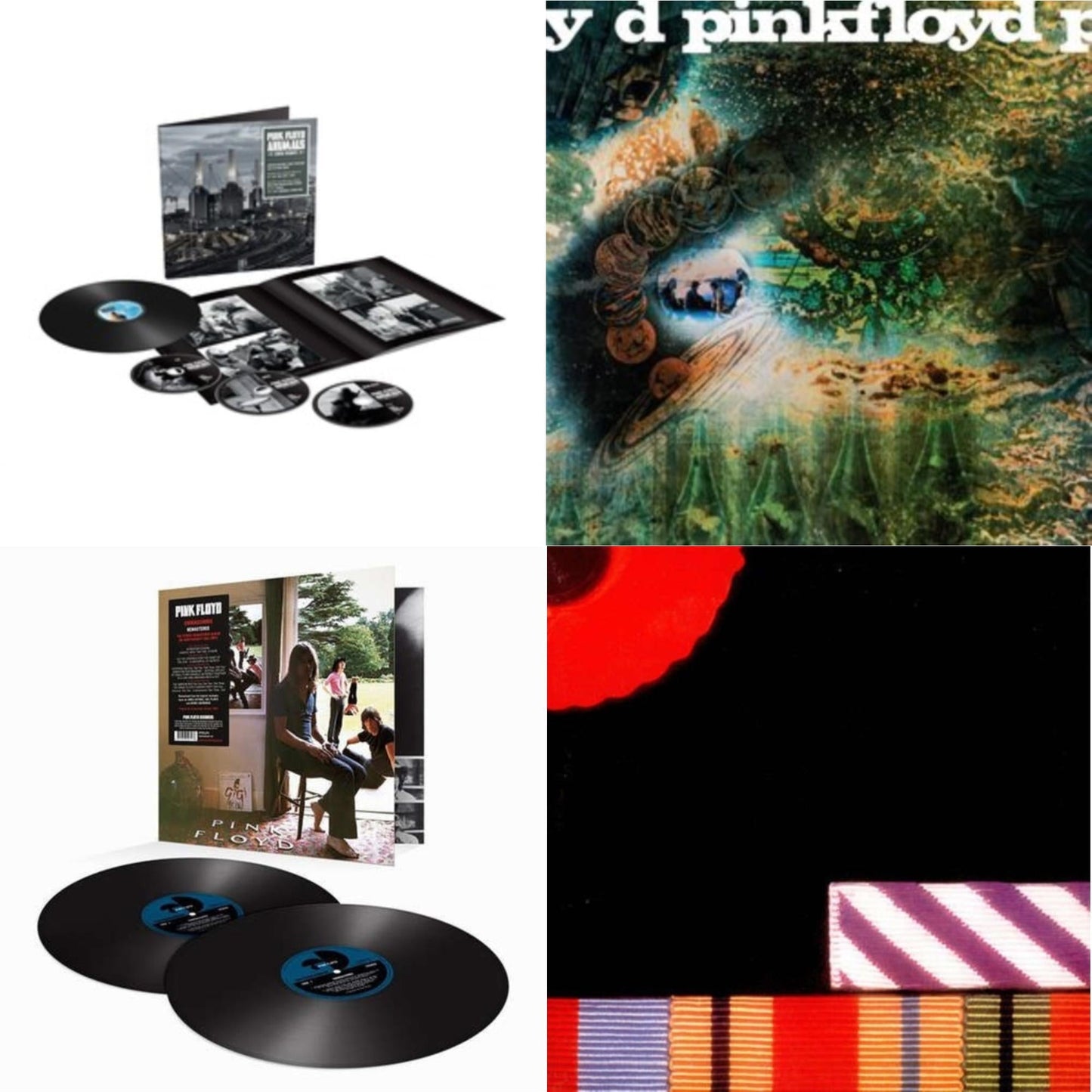 Pink Floyd - Animals (2018 Remix) (LP/CD/DVD/Blu-Ray/180G) & Saucerful Of Secrets (Mono/180G) & Ummagumma (2LP/180G/2016 Version/Gatefold) & Final Cut (180G/Gatefold) (2016 Version)