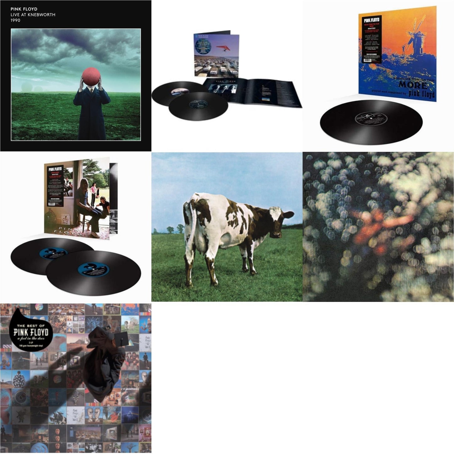 Pink Floyd - Live At Knebworth 1990 (2LP/180G/45 RPM) & Momentary Lapse Of Reason (Remixed & Updated) (2LP) & More (180G) & Ummagumma (2LP/180G/2016 Version/Gatefold) & Atom Heart Mother (180G/Gatefold/2016 Version) & Obscured By Clouds (180G/2016