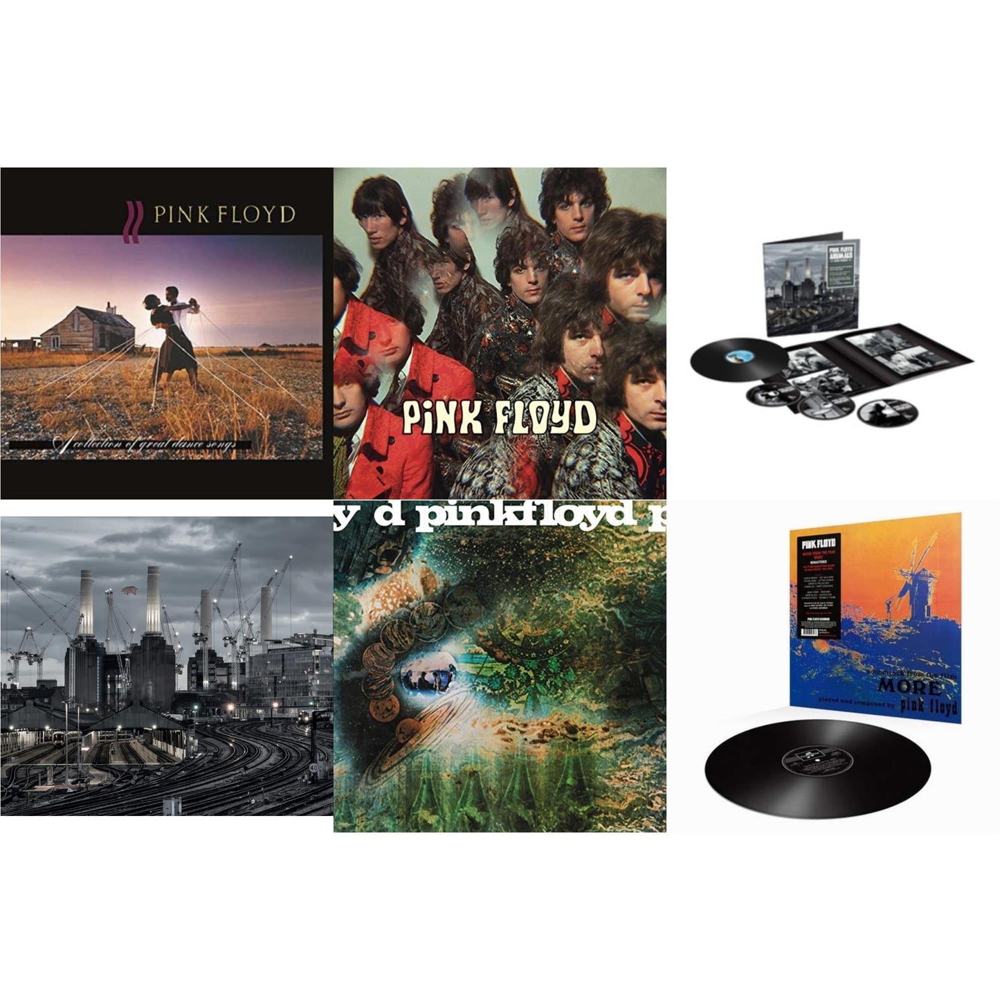 Pink Floyd - Animals (2018 Remix) (LP/CD/DVD/Blu-Ray/180G) & Animals (2018 Remix) (180G/LP/CD/Blu-Ray/DVD) & Piper At The Gates Of Dawn (180G/2016 Version) & Saucerful Of Secrets (180G) & More (180G) & Collection Of Great Dance Songs (180G)