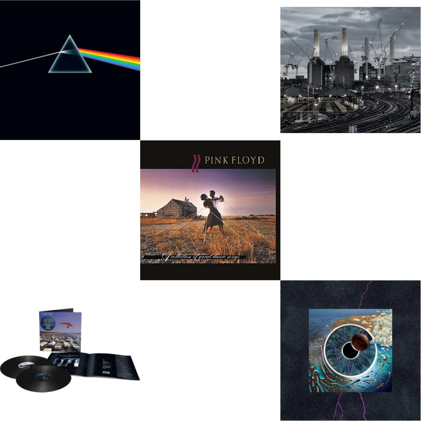 Pink Floyd - Animals (2018 Remix) (180G/LP/CD/Blu-Ray/DVD) & Momentary Lapse Of Reason (Remixed & Updated) (2LP) & Dark Side Of The Moon (50Th Anniversary Remaster) & Pulse (180G/4LP/52 Pp Book) & Collection Of Great Dance Songs (180G)