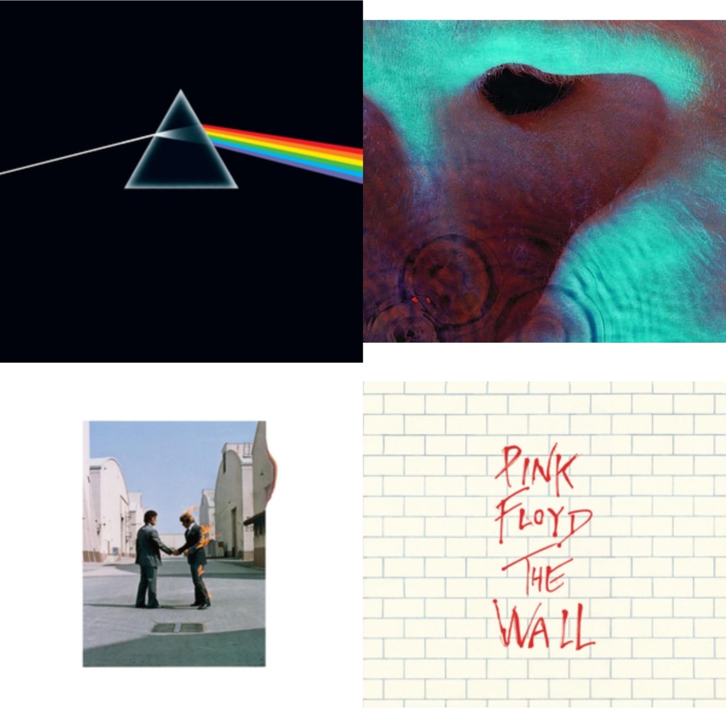 Pink Floyd - Dark Side Of The Moon (50Th Anniversary Remaster) & Meddle & Wish You Were Here & Wall - CD Bundle