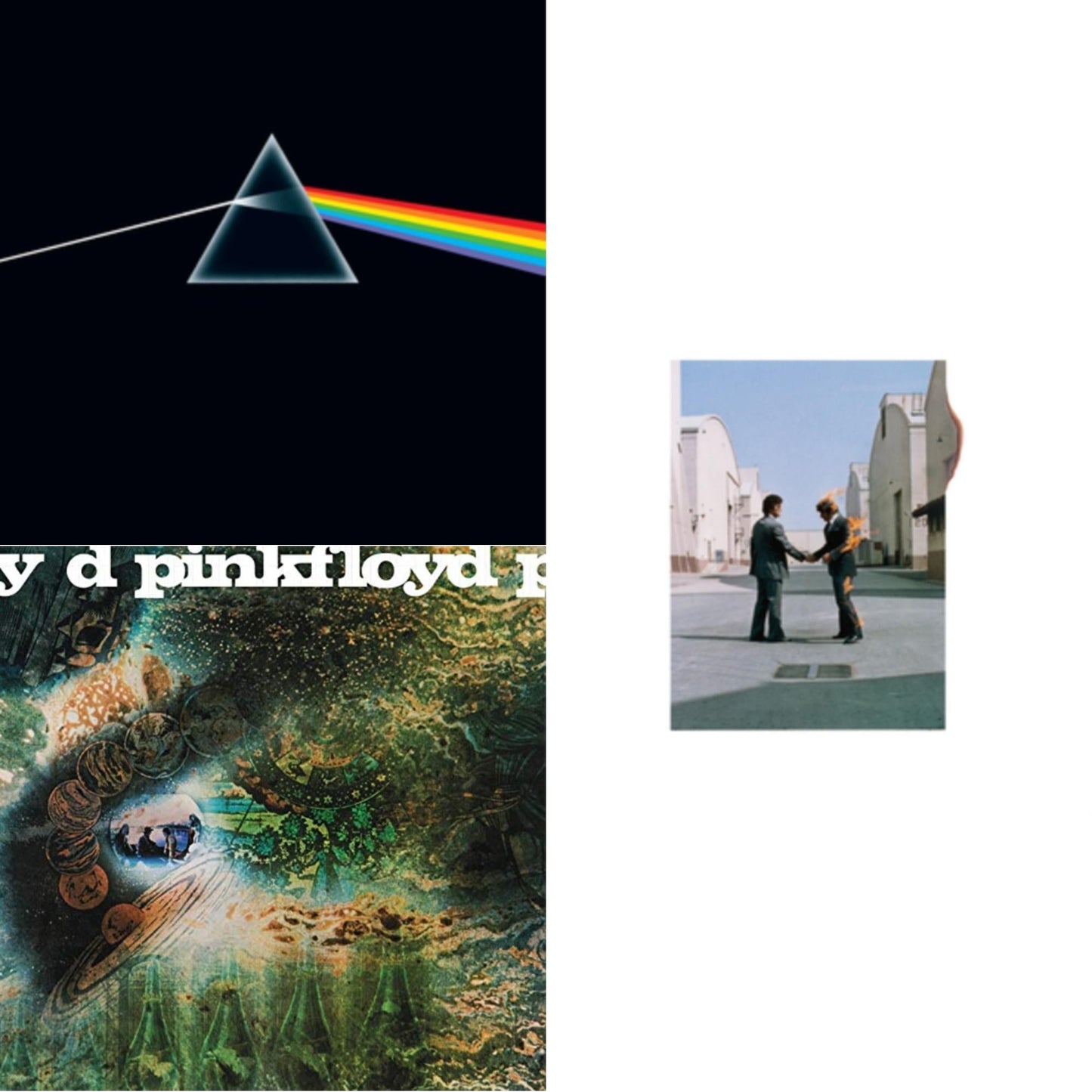 Pink Floyd - Dark Side Of The Moon (50Th Anniversary Remaster) & Saucerful Of Secrets (180G) & Wish You Were Here (180G) - LP Vinyl Bundle