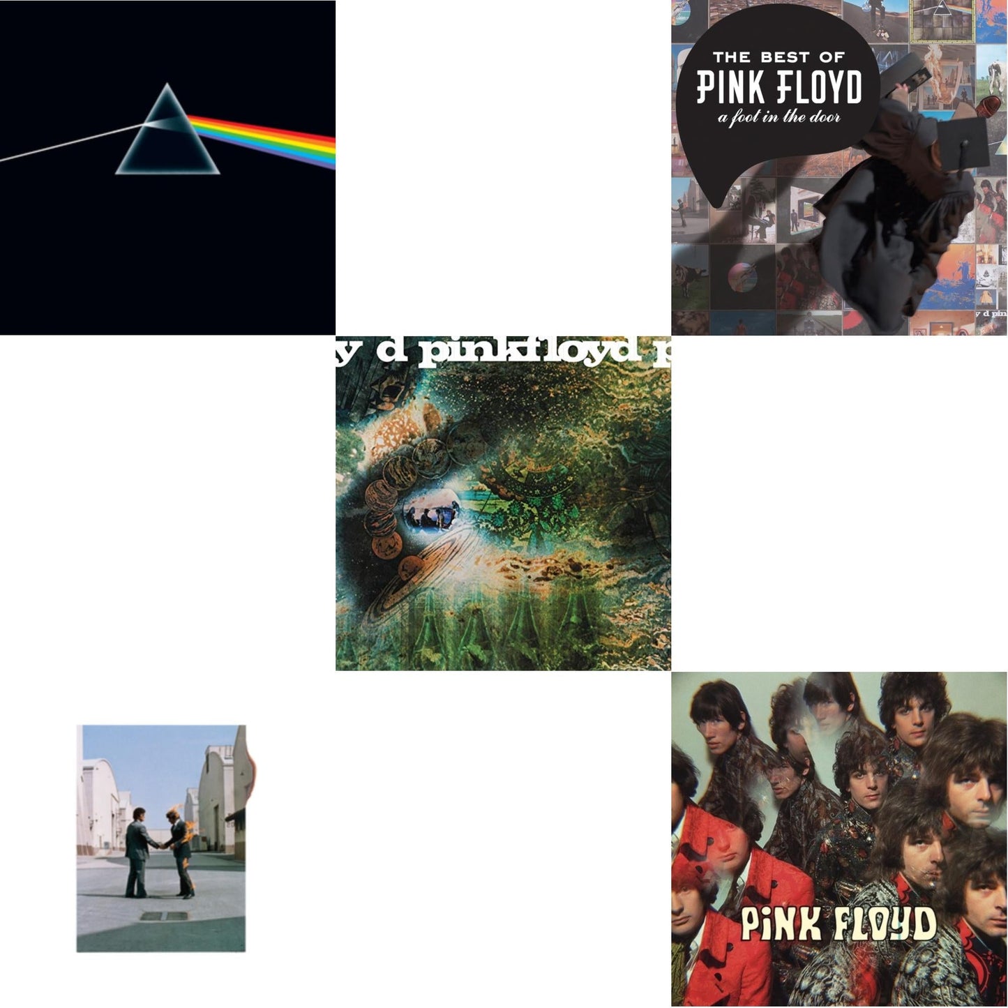 Pink Floyd - Piper At The Gates Of Dawn (Mono Version) & Dark Side Of The Moon (50Th Anniversary Remaster) & Saucerful Of Secrets (180G) & Wish You Were Here (180G) & Best Of Pink Floyd: A Foot In Door (2LP/180G Vinyl)