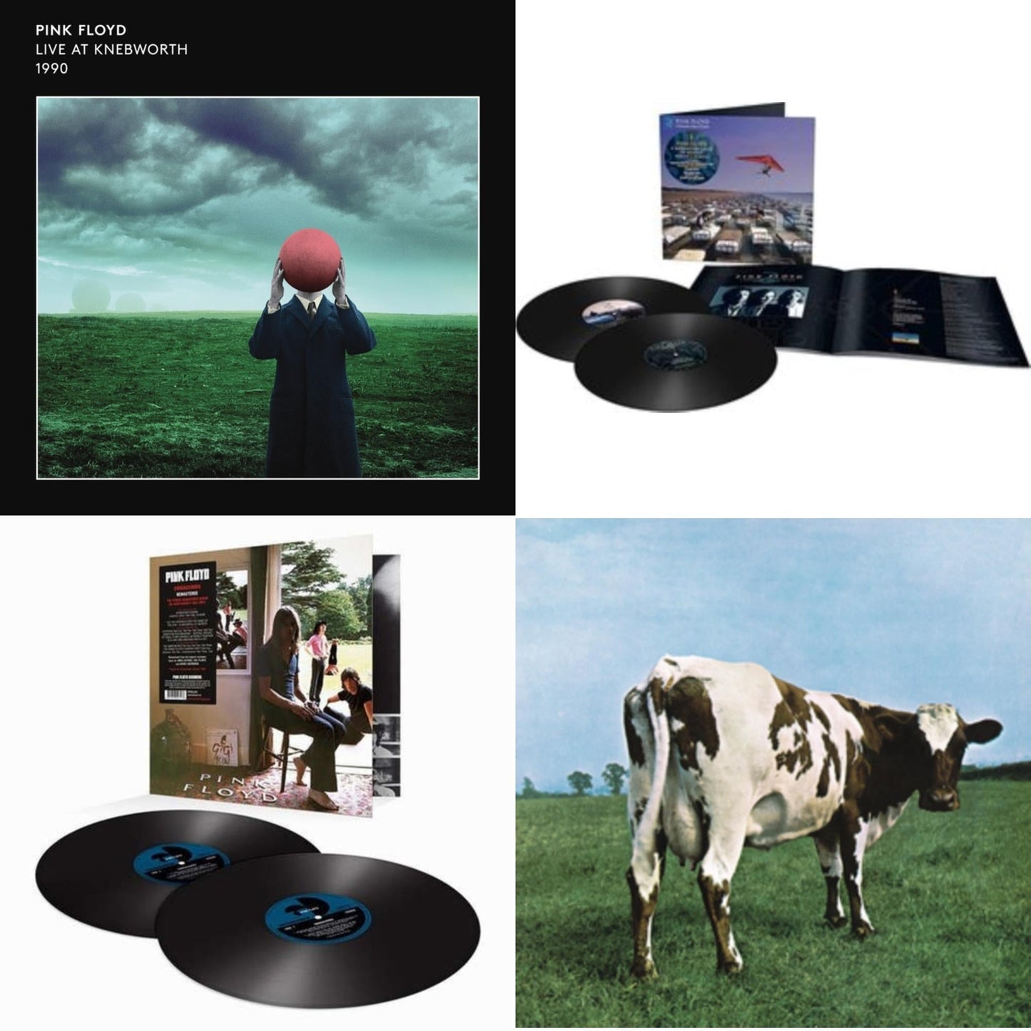 Pink Floyd - Live At Knebworth 1990 (2LP/180G/45 RPM) & Momentary Lapse Of Reason (Remixed & Updated) (2LP) & Ummagumma (2LP/180G/2016 Version/Gatefold) & Atom Heart Mother (180G/Gatefold/2016 Version)