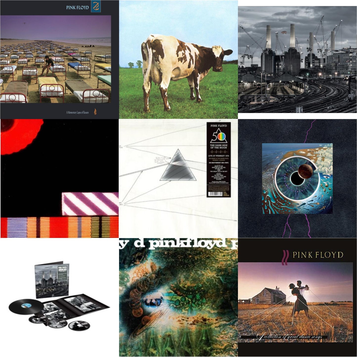 Pink Floyd - Momentary Lapse Of Reason (180G/Gatefold) (2016 Version) & Atom Heart Mother (180G/Gatefold/2016 Version) & Animals (2018 Remix) (180G/LP/CD/Blu-Ray/DVD) & Final Cut (180G/Gatefold) (2016 Version) & Dark Side Of The Moon: Live At Wembley