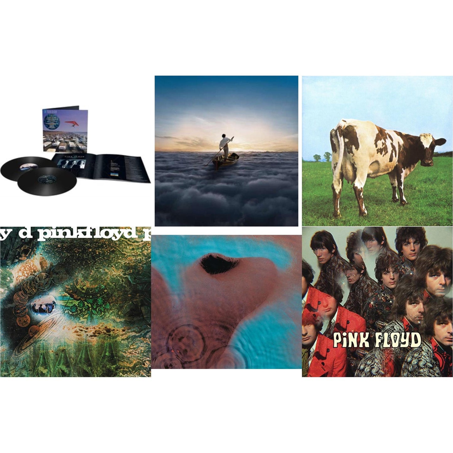 Pink Floyd - Momentary Lapse Of Reason (Remixed & Updated) (2LP) & Endless River (2LP/180G) & Piper At The Gates Of Dawn (180G/2016 Version) & Saucerful Of Secrets (180G) & Atom Heart Mother (180G/Gatefold/2016 Version) & Meddle (180G/Gatefold/2016