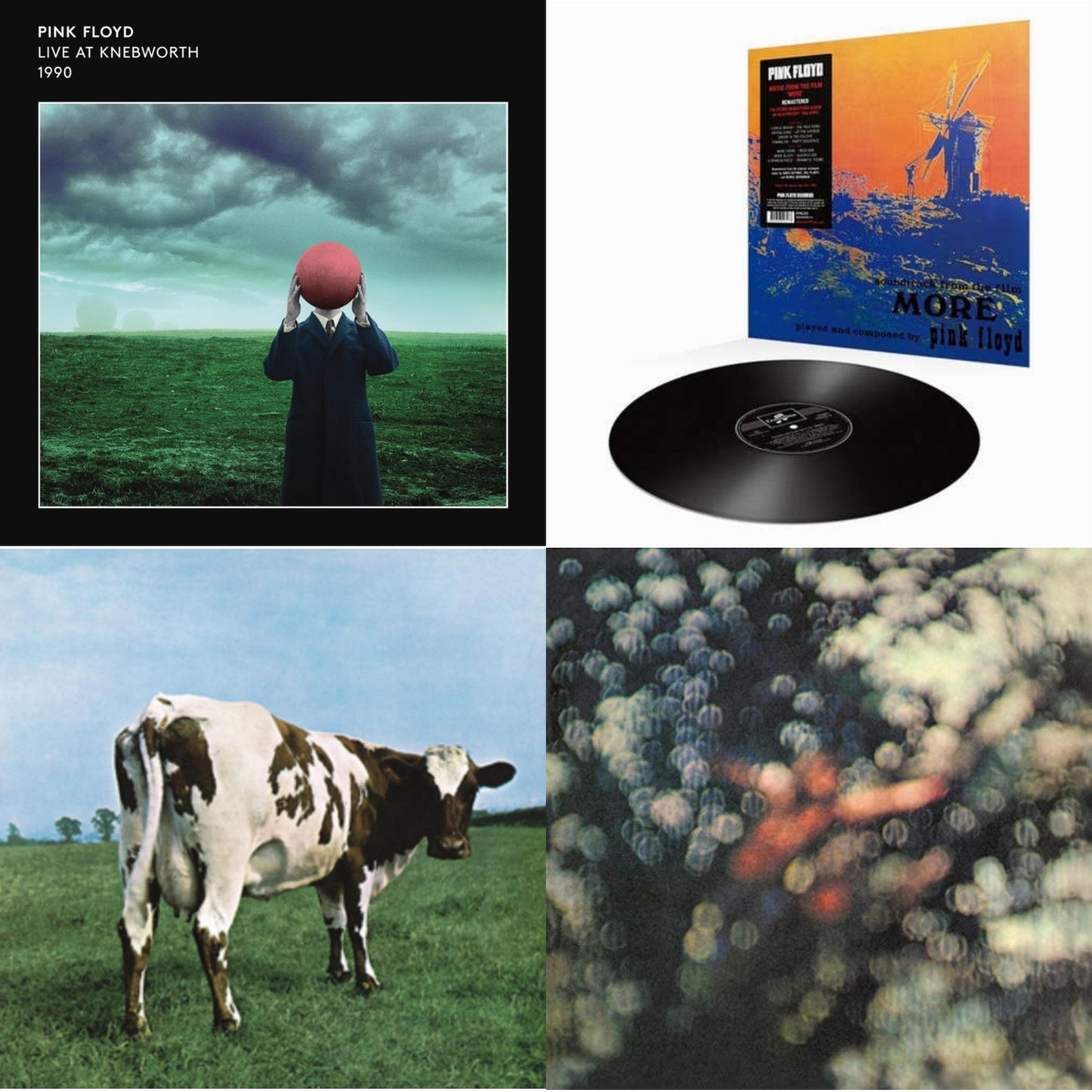 Pink Floyd - Live At Knebworth 1990 (2LP/180G/45 RPM) & More (180G) & Atom Heart Mother (180G/Gatefold/2016 Version) & Obscured By Clouds (180G/2016 Version)