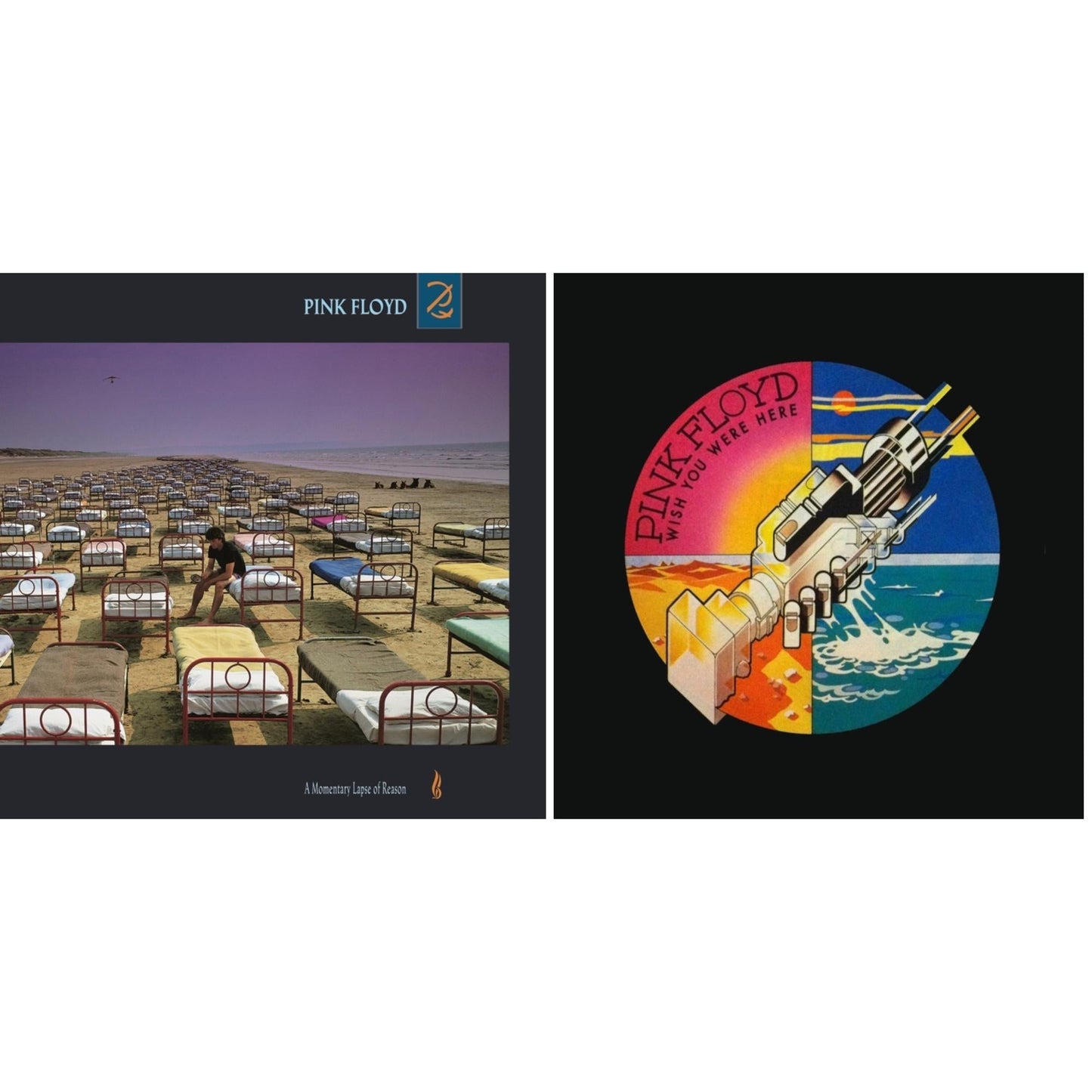 Pink Floyd - Momentary Lapse Of Reason (180G/Gatefold) (2016 Version) & Wish You Were Here (Limited) - LP Vinyl Bundle