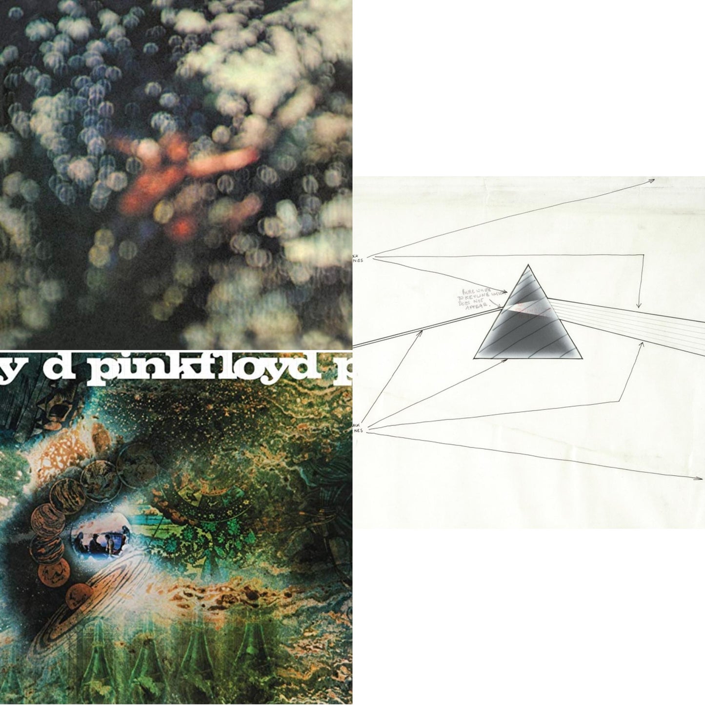 Pink Floyd - Dark Side Of The Moon Live At Wembley Empire Pool 1974 & Saucerful Of Secrets (180G) & Obscured By Clouds (180G/2016 Version) - LP Vinyl Bundle