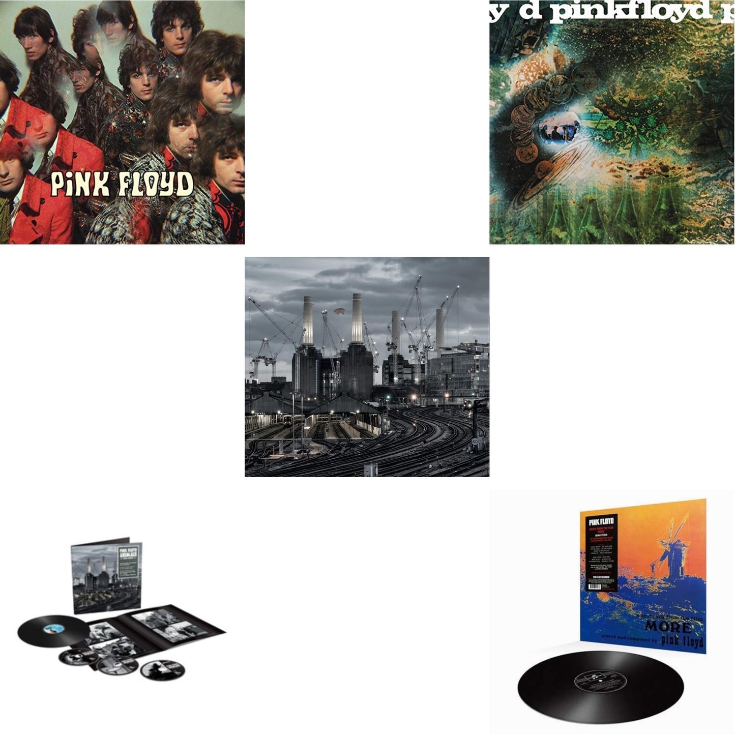 Pink Floyd - Animals (2018 Remix) (LP/CD/DVD/Blu-Ray/180G) & Animals (2018 Remix) (180G/LP/CD/Blu-Ray/DVD) & Piper At The Gates Of Dawn (180G/2016 Version) & Saucerful Of Secrets (180G) & More (180G)