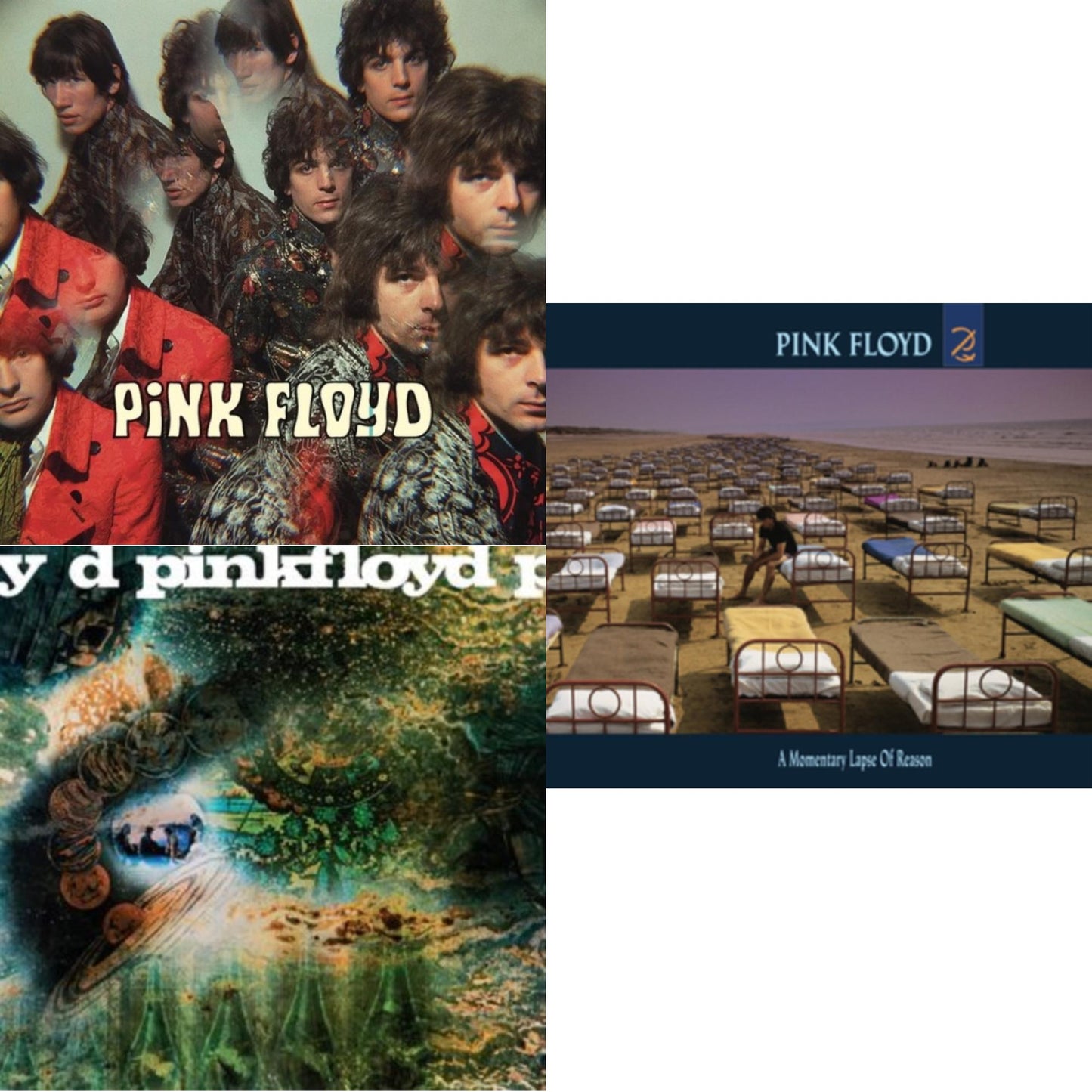 Pink Floyd - Piper At The Gates Of Dawn (Mono Version) & Saucerful Of Secrets (Mono/180G) & Momentary Lapse Of Reason (180G/Gatefold) (2016 Version) - LP Vinyl Bundle