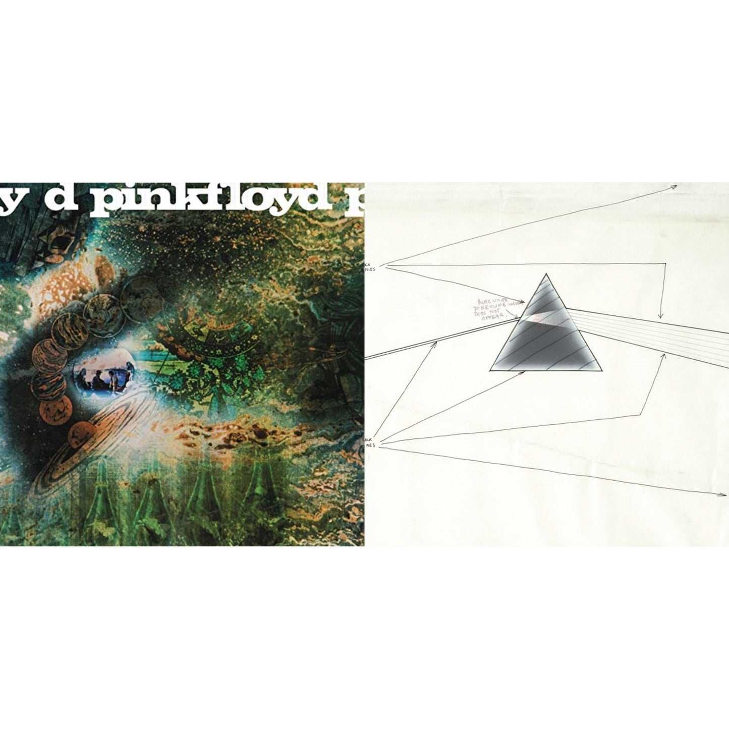Pink Floyd - Dark Side Of The Moon Live At Wembley Empire Pool 1974 & Saucerful Of Secrets (180G) - LP Vinyl Bundle