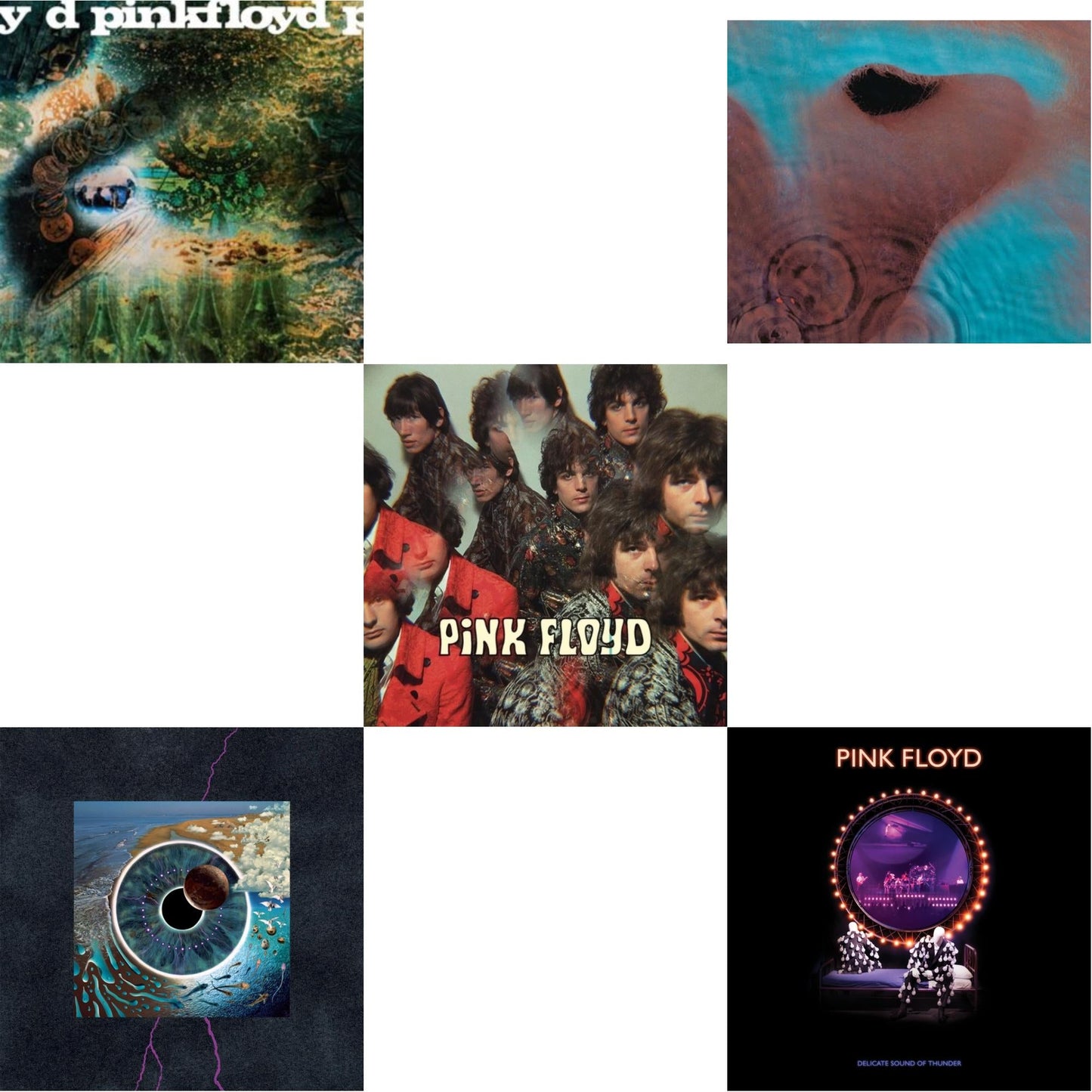 Pink Floyd - Delicate Sound Of Thunder (3LP) & Piper At The Gates Of Dawn (Mono Version) & Saucerful Of Secrets (Mono/180G) & Meddle (180G/Gatefold/2016 Version) & Pulse (180G/4LP/52 Pp Book)