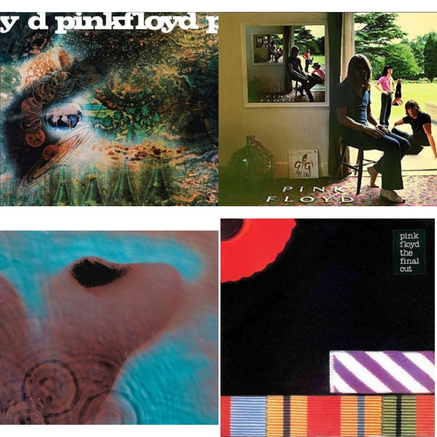 Pink Floyd - Saucerful Of Secrets & Ummagumma & Meddle & Final Cut - CD Bundle