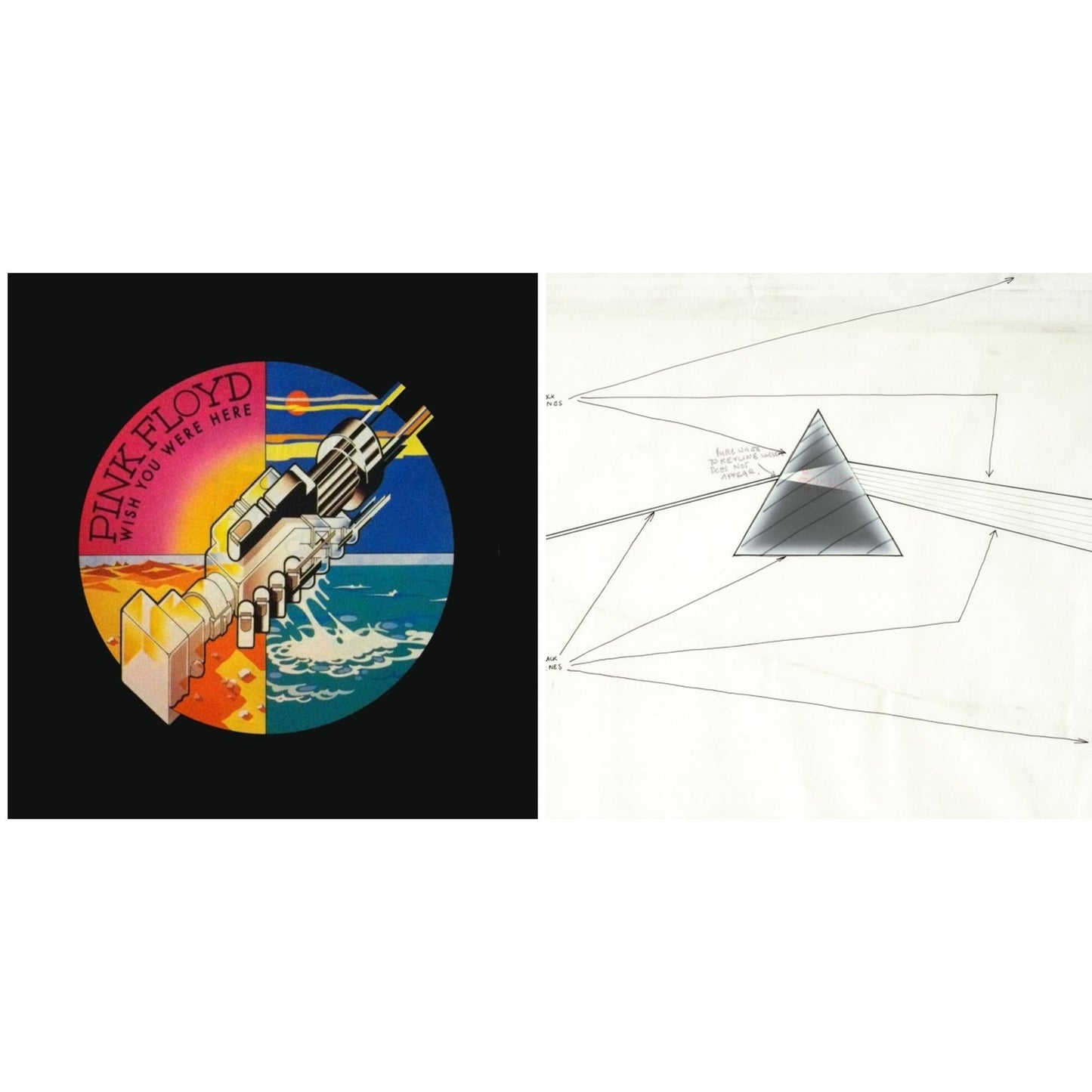 Pink Floyd - Wish You Were Here (Limited) & Dark Side Of The Moon Live At Wembley Empire Pool 1974 - LP Vinyl Bundle