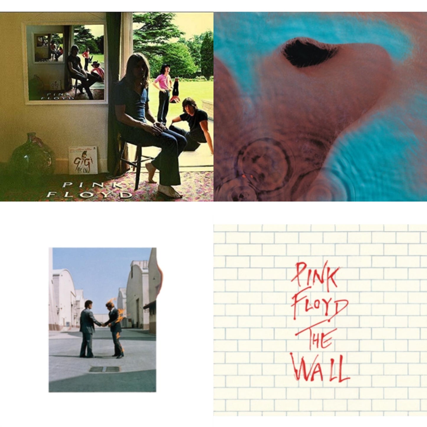 Pink Floyd - Ummagumma & Meddle & Wish You Were Here & Wall - CD Bundle