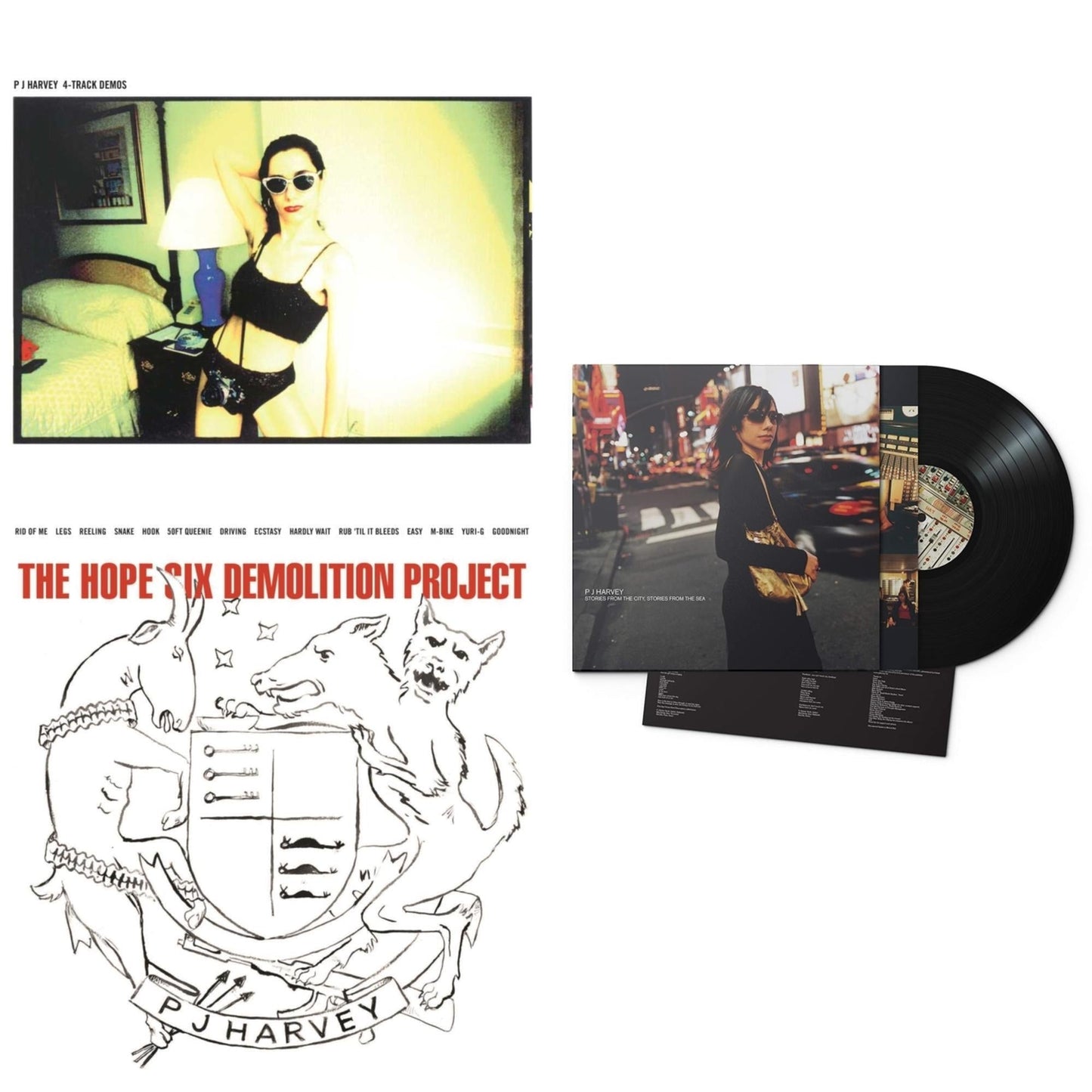 Pj Harvey - Hope Six Demolition Project & 4-Track Demos & Stories From The City, Stories From The Sea - LP Vinyl Bundle