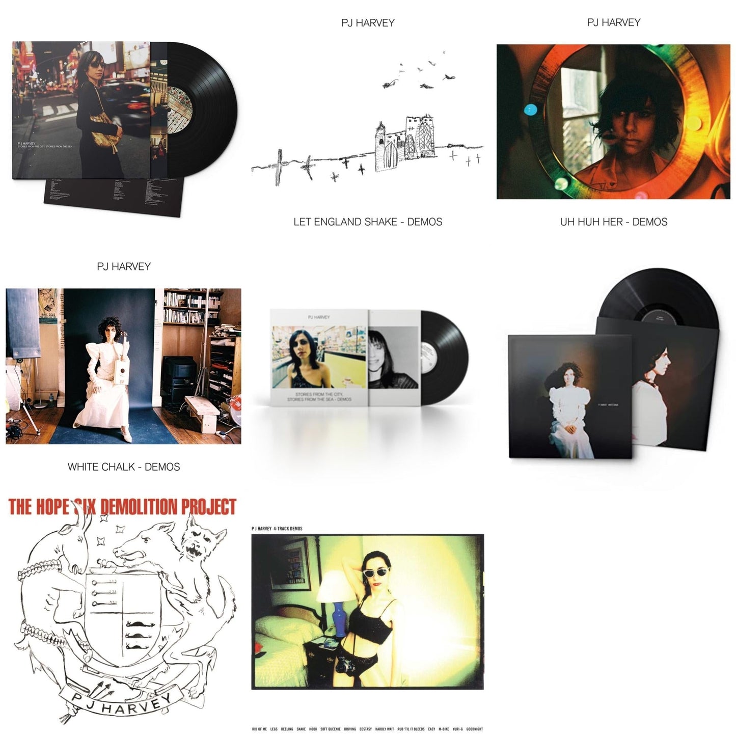 Pj Harvey - Stories From The City, Stories From The Sea & Let England Shake - Demos & Uh Huh Her (Demos) & White Chalk (Demos) & Stories From The City, Stories From The Sea - Demos & White Chalk & Hope Six Demolition Project & 4-Track Demos - LP