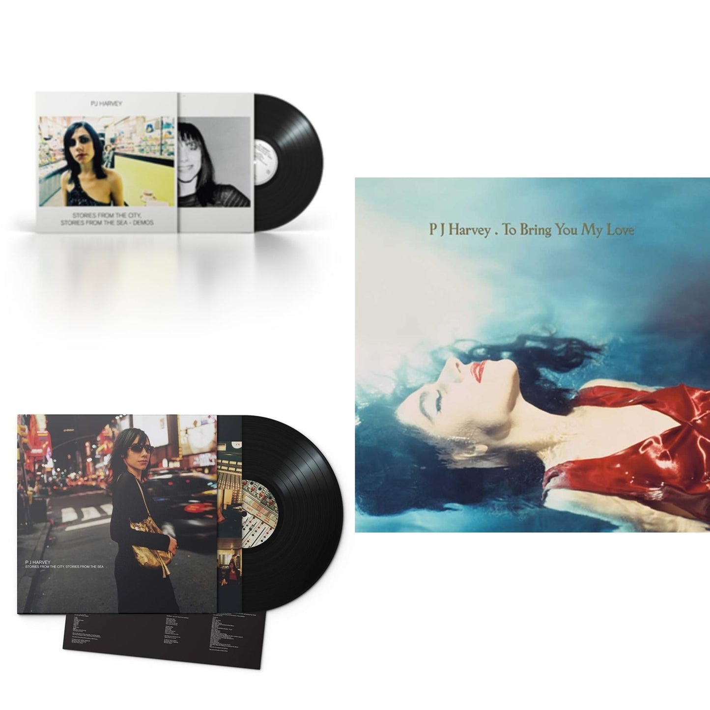 Pj Harvey - Stories From The City, Stories From The Sea - Demos & Stories From The City, Stories From The Sea & To Bring You My Love - LP Vinyl Bundle