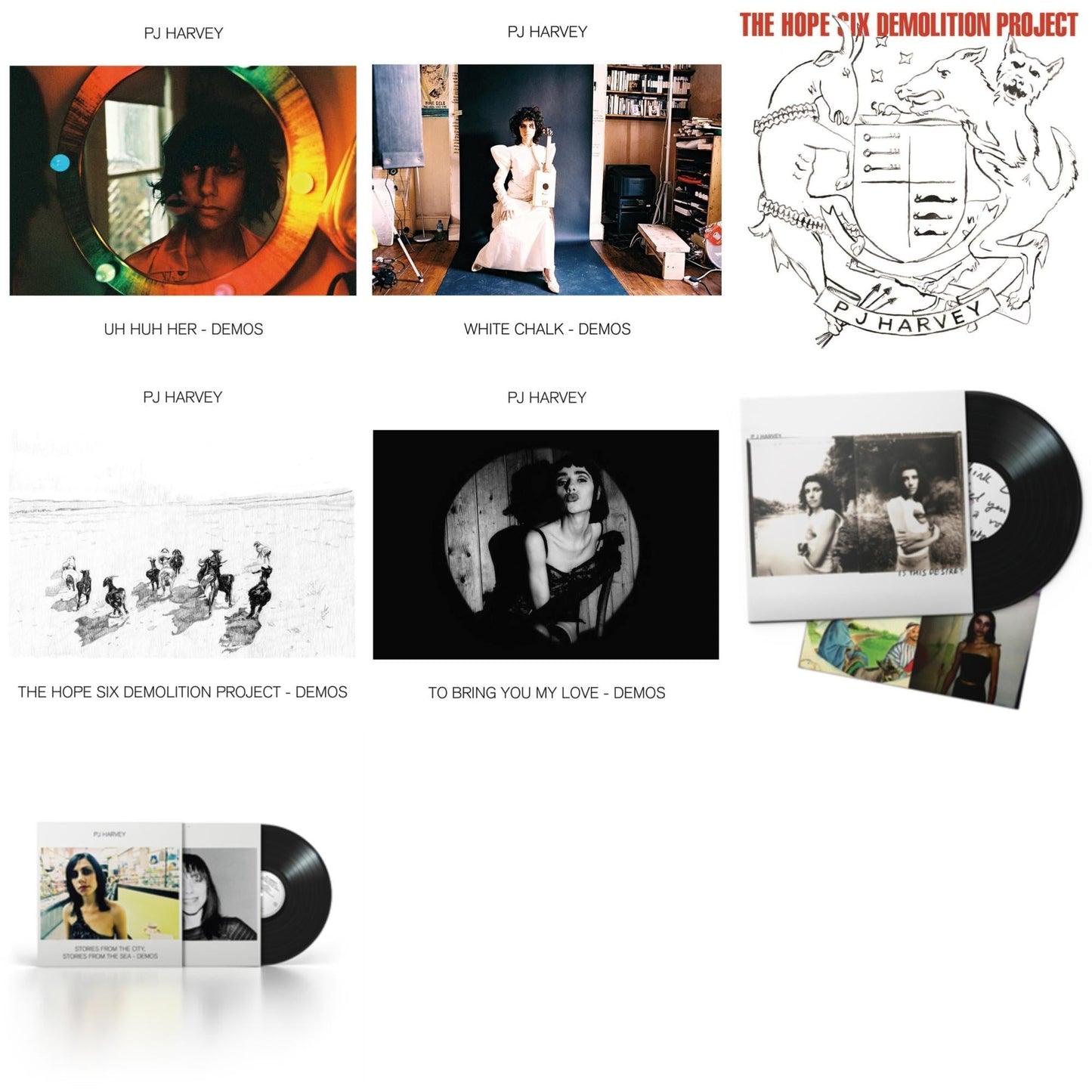 Pj Harvey - Uh Huh Her (Demos) & White Chalk (Demos) & Hope Six Demolition Project & Hope Six Demolition Project - Demos & To Bring You My Love - Demos & Is This Desire? (2020 Reissue) & Stories From The City, Stories From The Sea - Demos - LP Vinyl