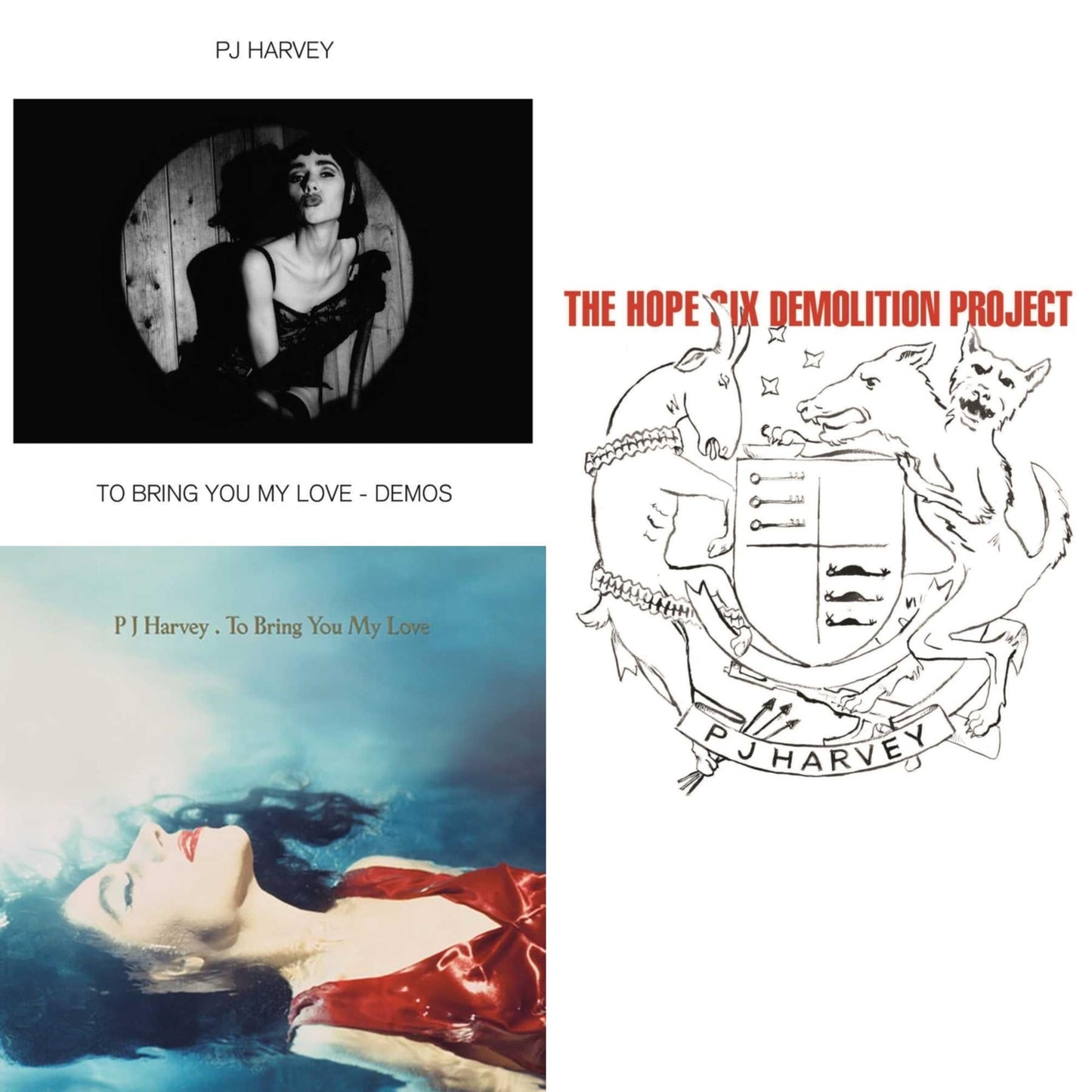 Pj Harvey - To Bring You My Love - Demos & To Bring You My Love & Hope Six Demolition Project - LP Vinyl Bundle