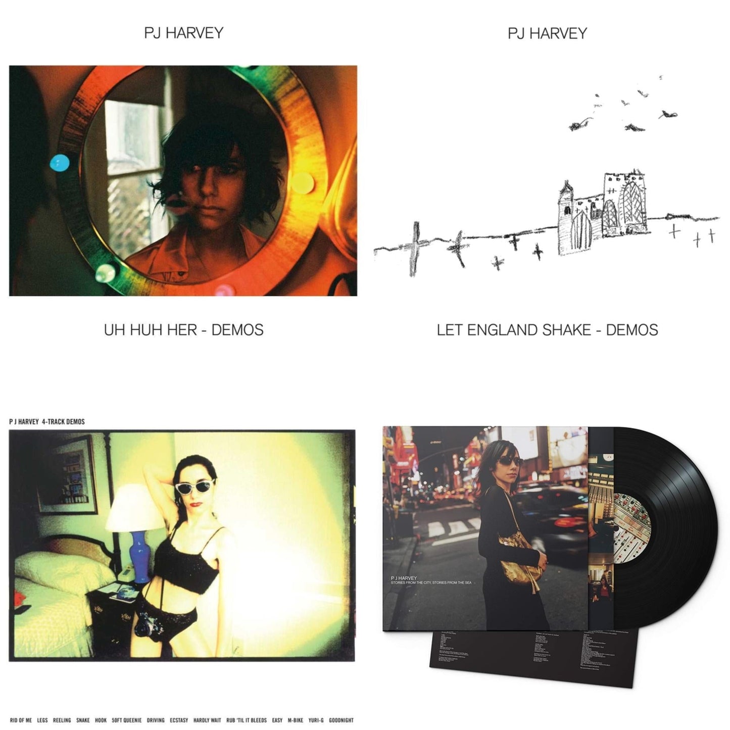 Pj Harvey - Uh Huh Her (Demos) & Let England Shake - Demos & 4-Track Demos & Stories From The City, Stories From The Sea - LP Vinyl Bundle