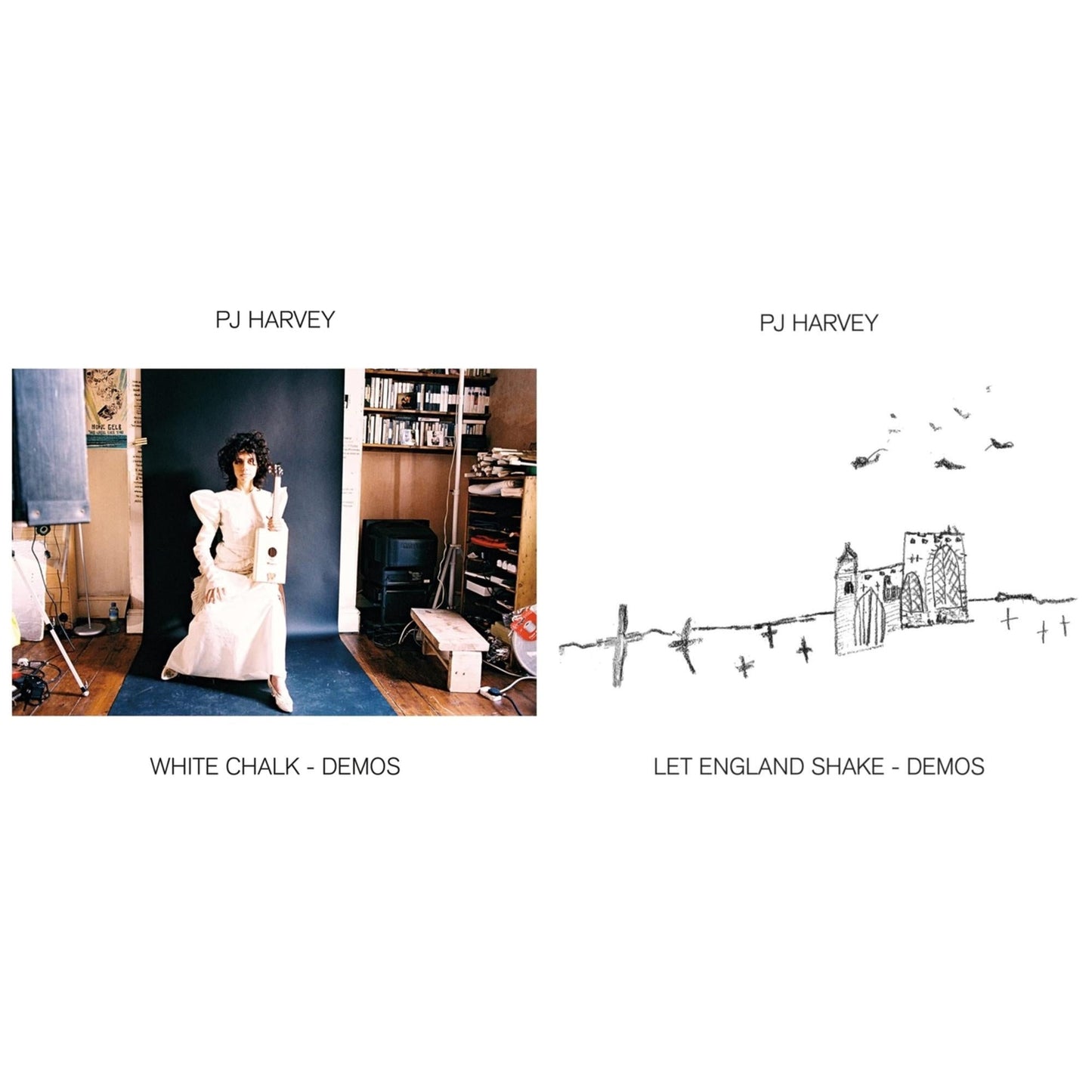 Pj Harvey - White Chalk (Demos) & Let England Shake - Demos - LP Vinyl Bundle