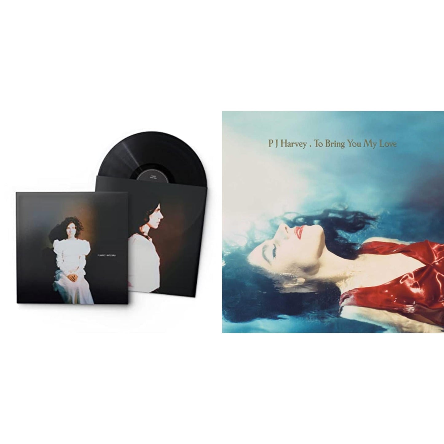 Pj Harvey - White Chalk & To Bring You My Love - LP Vinyl Bundle
