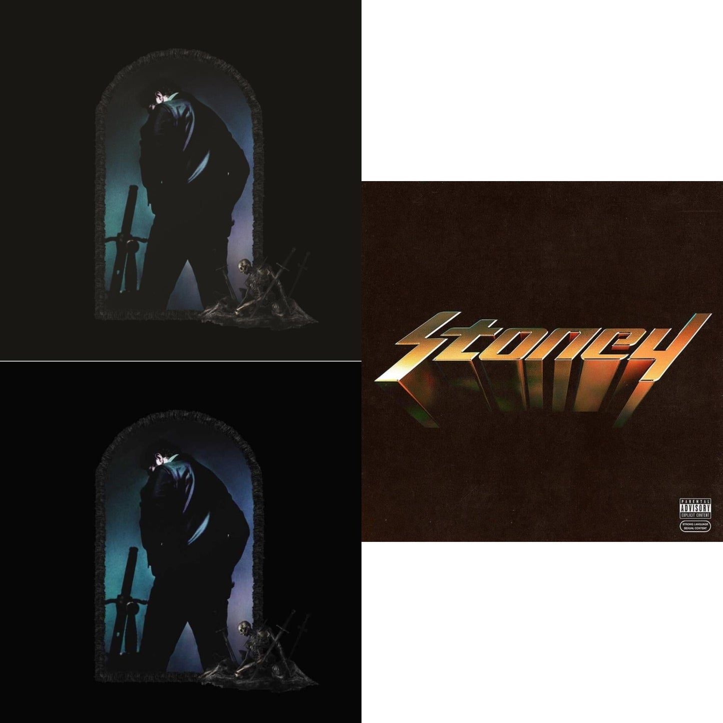 Post Malone - Hollywood's Bleeding (Lavender Vinyl/2LP) & Hollywood's Bleeding (2LP/Pink Vinyl) & Stoney (Orange LP Vinyl)