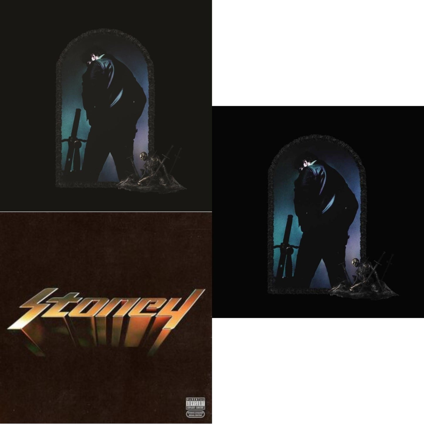 Post Malone - Hollywood's Bleeding (Lavender Vinyl/2LP) & Stoney (Orange LP Vinyl) & Hollywood's Bleeding (2LP/Pink Vinyl)