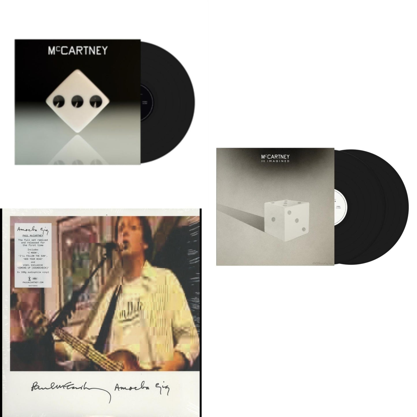 Paul Mccartney - Mccartney Iii (180G/Gatefold/Printed Inner Sleeve) & Amoeba Gig (2LP) & Mccartney Iii Imagined (2LP)
