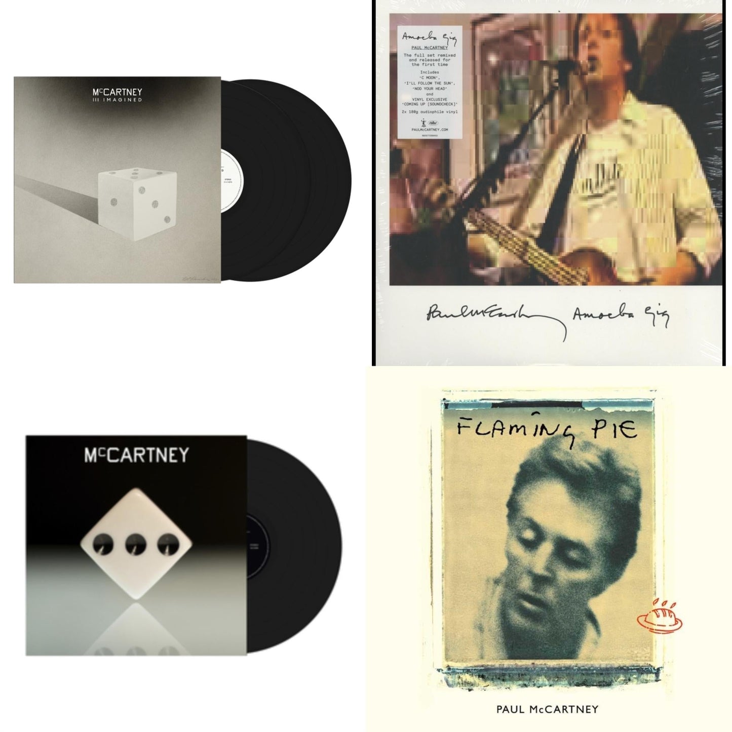 Paul Mccartney - Mccartney Iii Imagined (2LP) & Amoeba Gig (2LP) & Mccartney Iii (180G/Gatefold/Printed Inner Sleeve) & Flaming Pie (3LP/Remastered/Home Recordings)