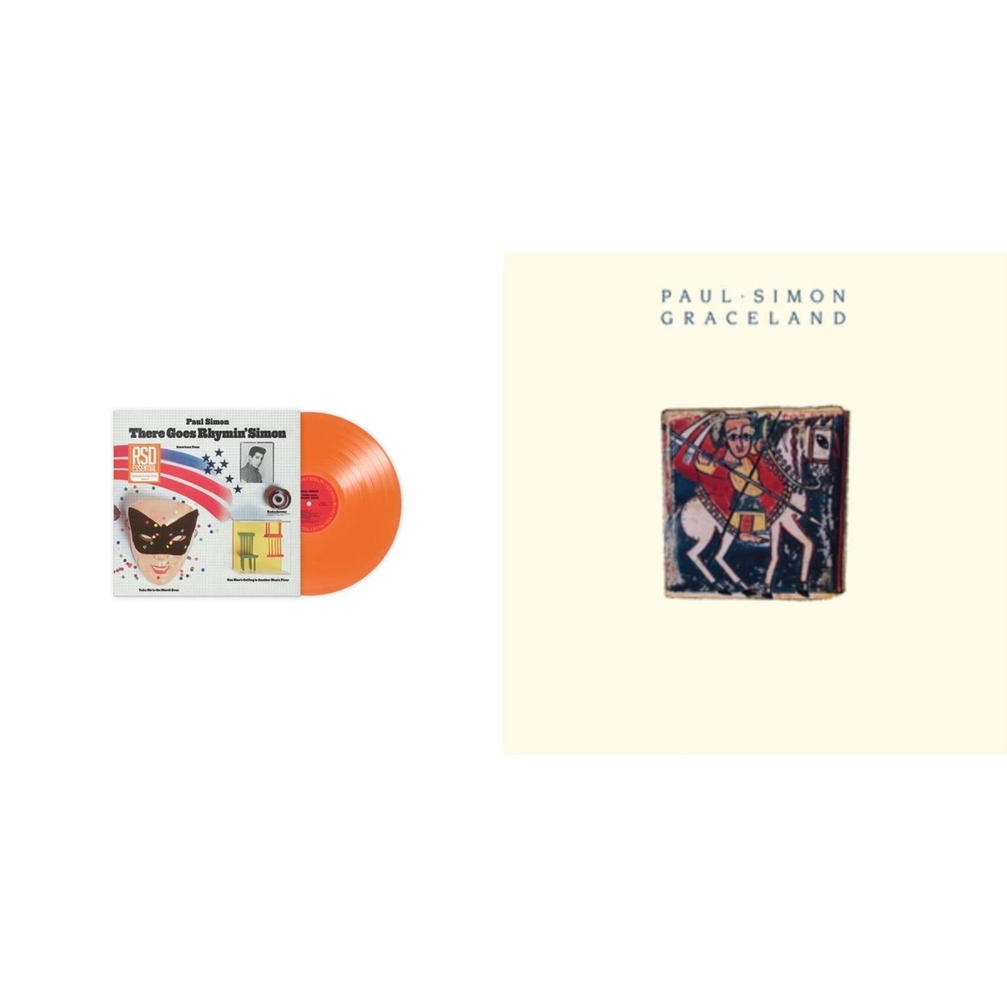 Paul Simon - There Goes Rhymin' Simon (Opaque Orange LP Vinyl/50Th Anniversary) (Rsd Essential) & Graceland (25Th Anniversary Edition)
