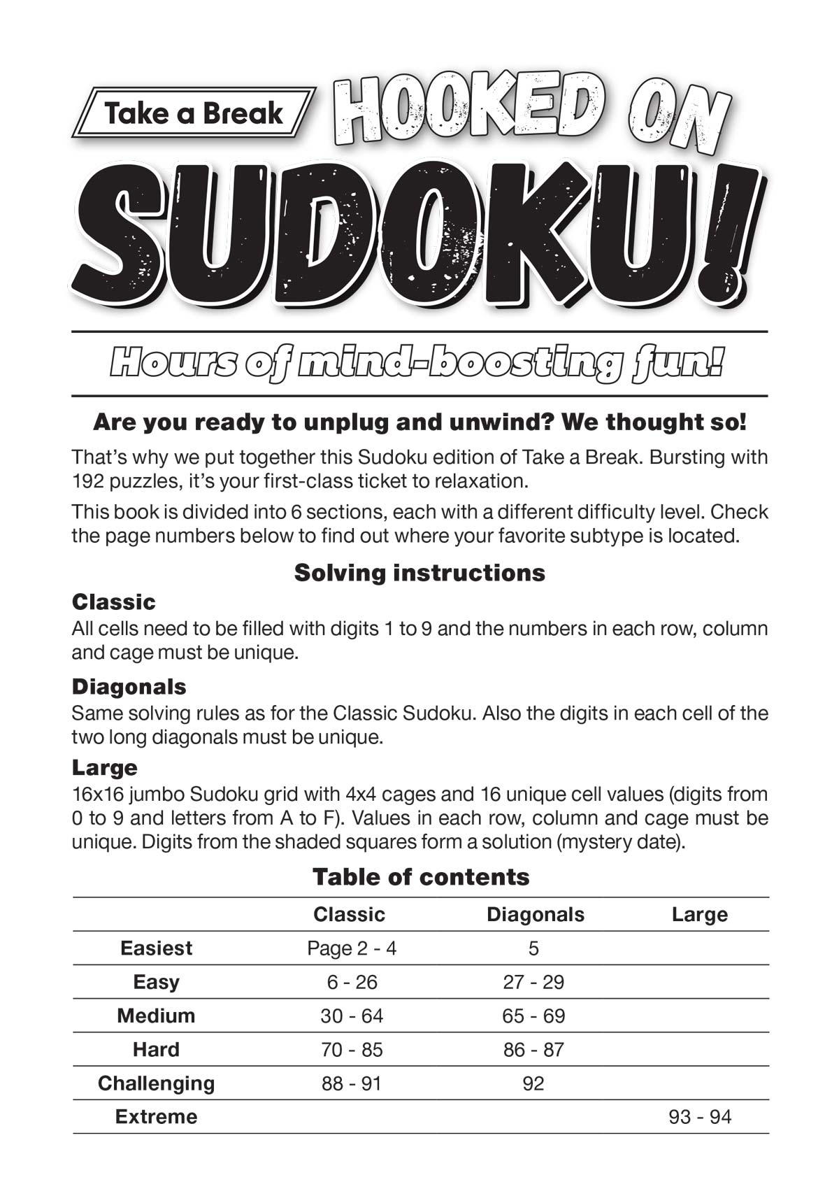 Hooked on Sudoku #6
