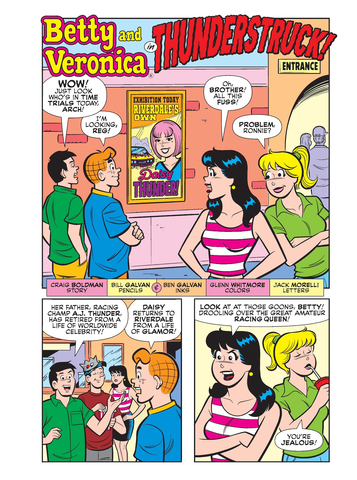 World Of Betty And Veronica Jumbo Comics - Issue 36: Daisy Thunder, Glamorous Queen Of The Race Car Circuit, Returns To Riverdale Remembering Everyone From Grade School Except For Veronica Lodge!