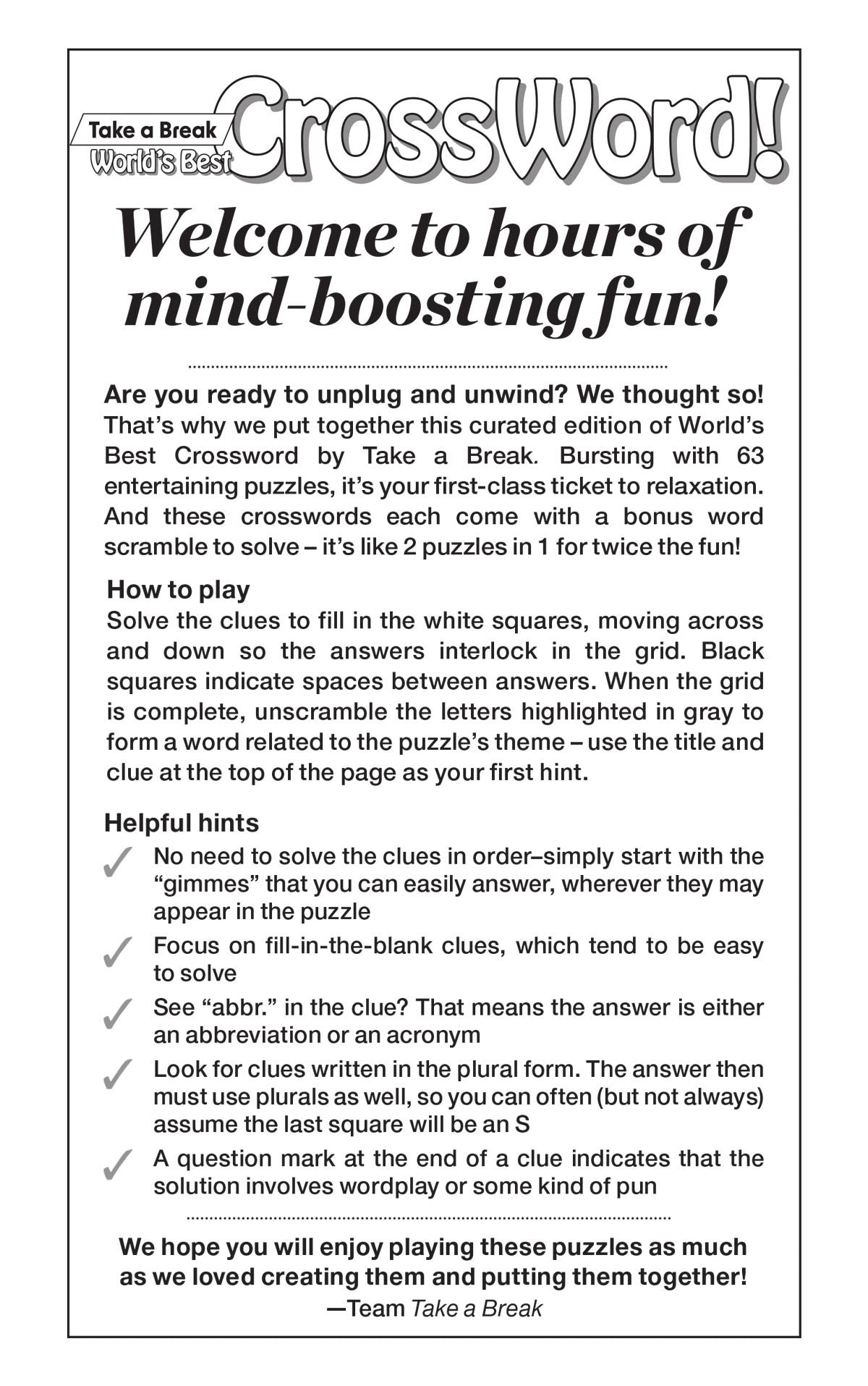 World's Best Puzzle - Crossword 25.05.23: Large Print, Over 99 Puzzles For Summer Fun, Patriotic Edition, Memorial Day, Fourth Of July, Mystery Words, Enjoy Hours Of Mind-Boosting Fun & More!
