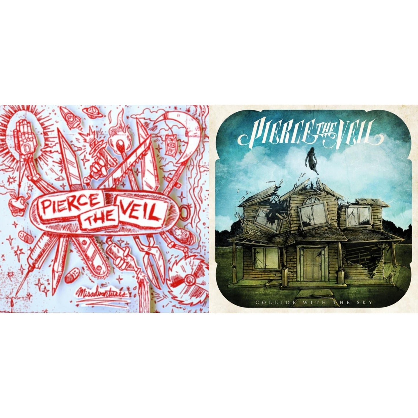 Pierce The Veil - Misadventures & Collide With The Sky (Sea Blue LP Vinyl)