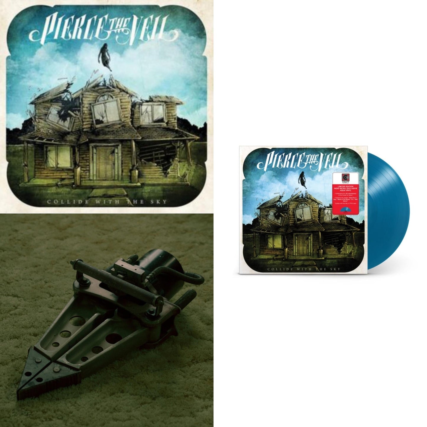 Pierce The Veil - Collide With The Sky & Jaws Of Life & Collide With The Sky (Aqua Color LP Vinyl)