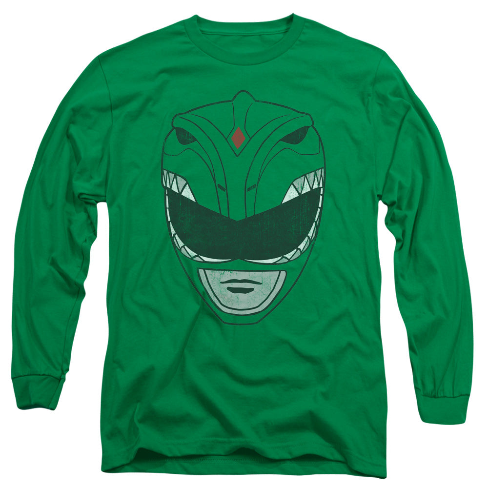 Power Rangers Green Ranger Mens Long Sleeve Shirt Kelly Green Officially Licensed