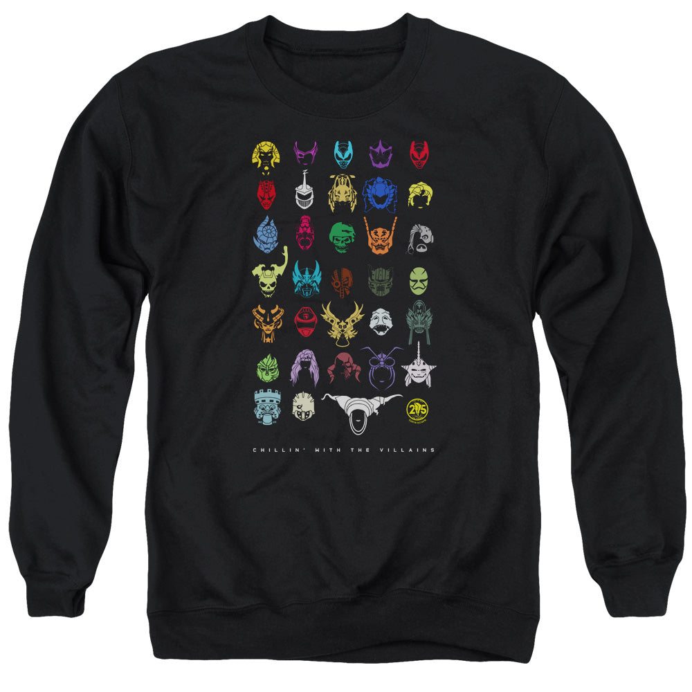 Power Rangers Villians Mens Crewneck Sweatshirt Black Officially Licensed