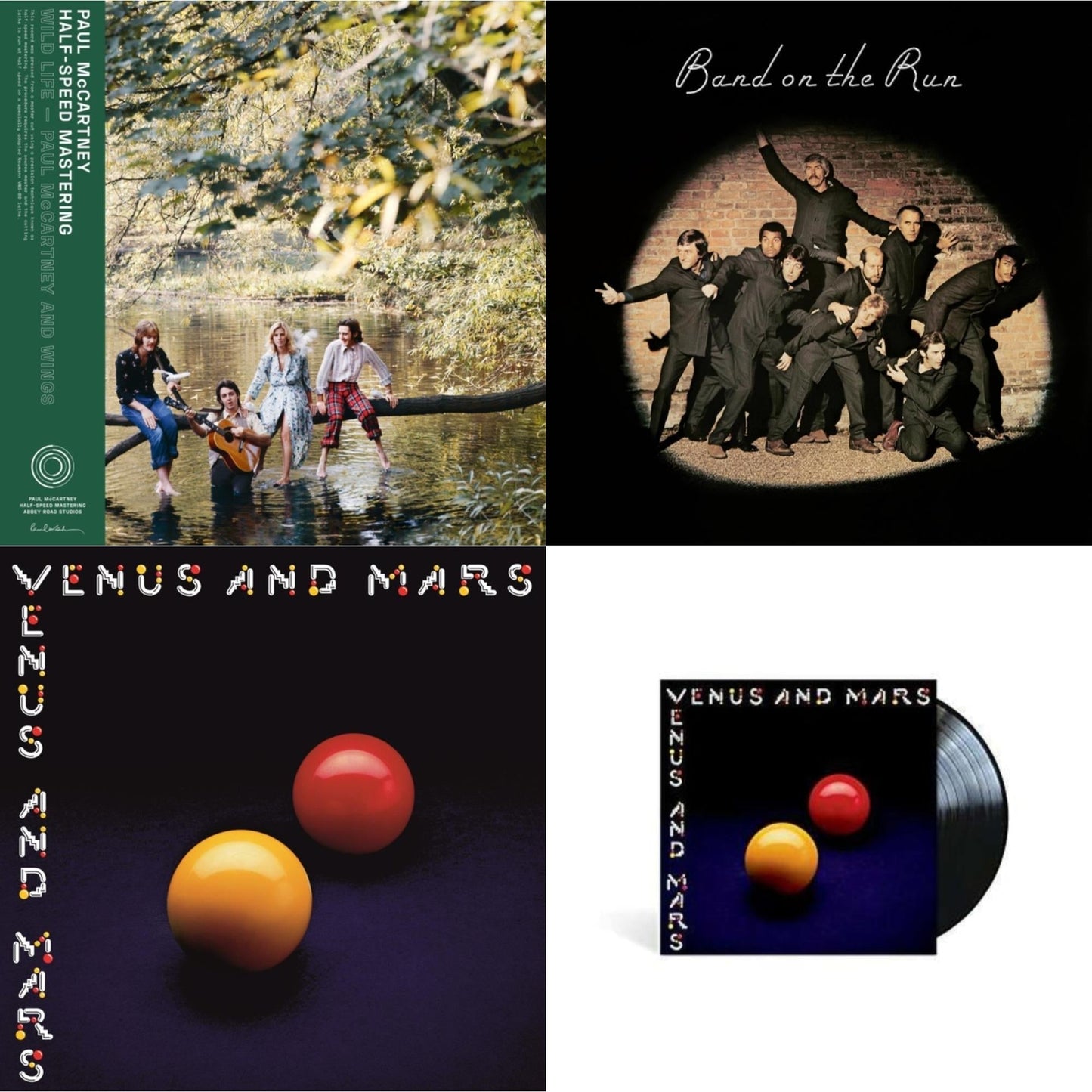 Paul & Wings Mccartney - Wild Life (50Th Anniversary/Half-Speed Master) & Band On The Run (Half-Speed) & Venus & Mars (50Th Anniversary) (180G/Half-Speed) & Venus & Mars - LP Vinyl Bundle