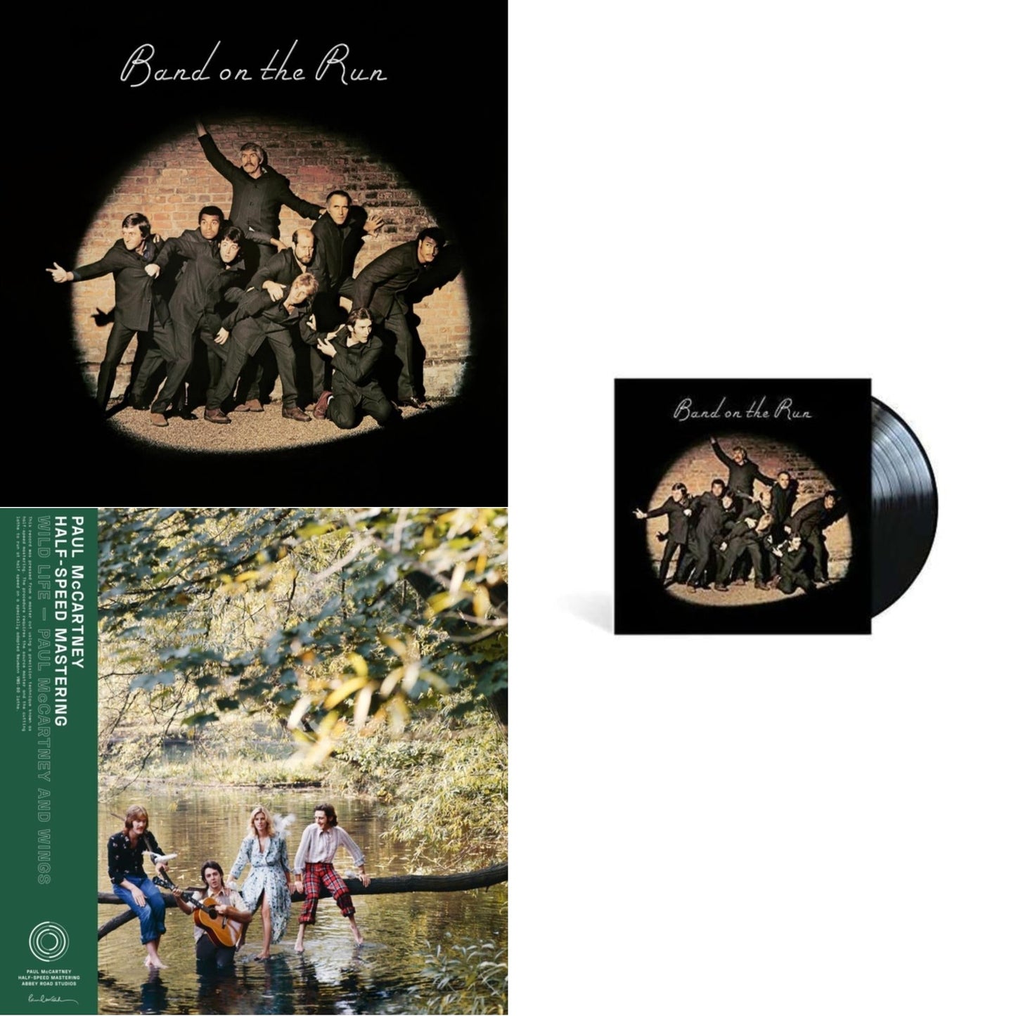 Paul & Wings Mccartney - Band On The Run (Half-Speed) & Wild Life (50Th Anniversary/Half-Speed Master) & Band On The Run - LP Vinyl Bundle