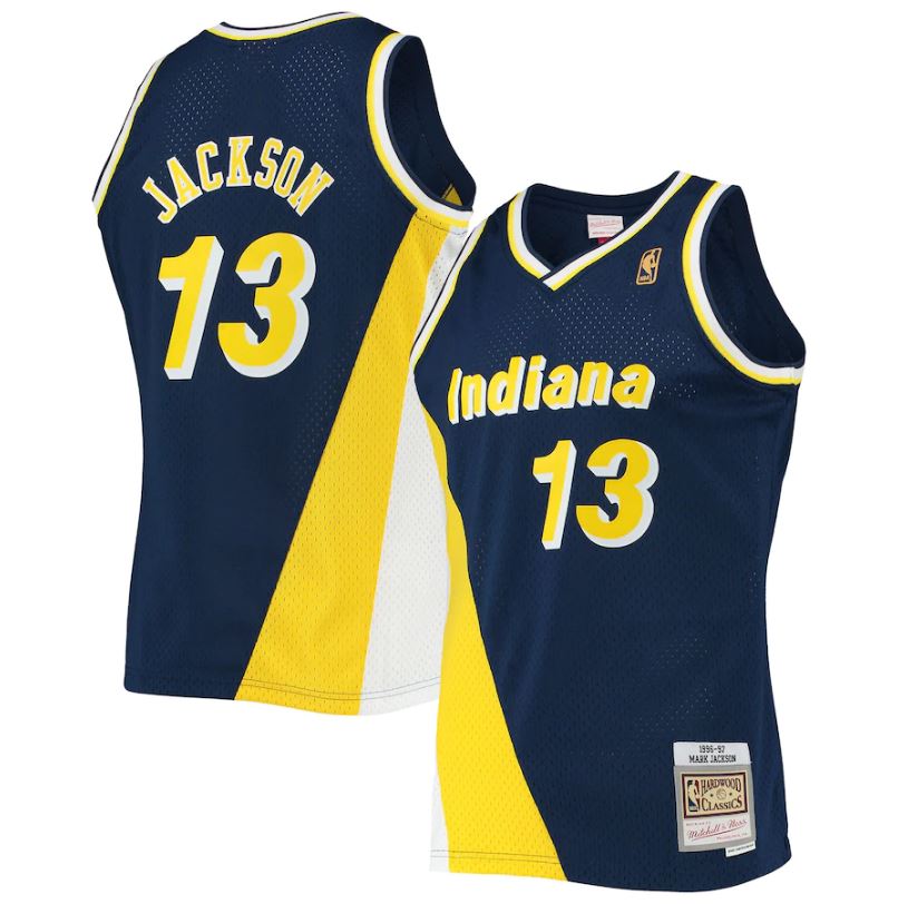 Mark Jackson Indiana Pacers Mitchell & Ness Navy Blue Hardwood Classics 1996-97 Swingman Jersey