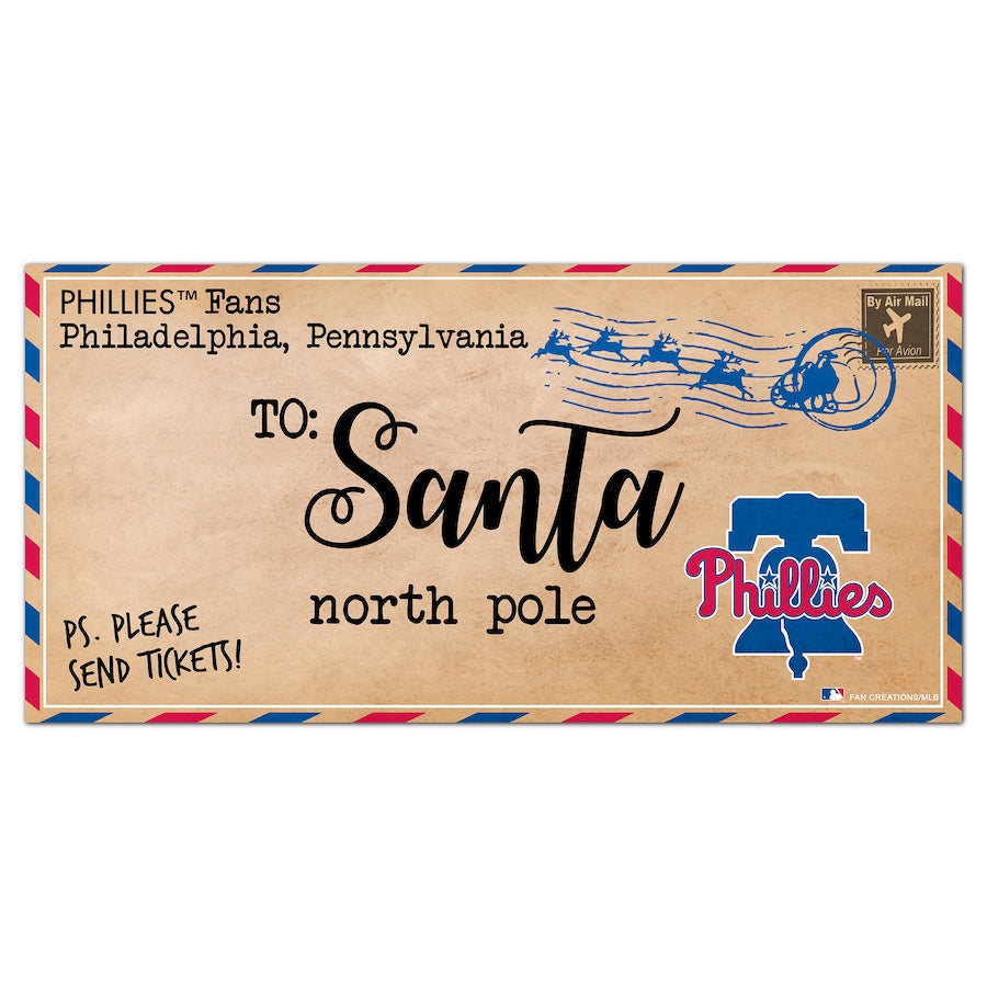 Philadelphia Phillies 6'' x 12'' Letter to Santa Sign
