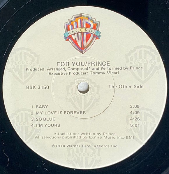 Prince – For You (LP Vinyl) Vinyl Record