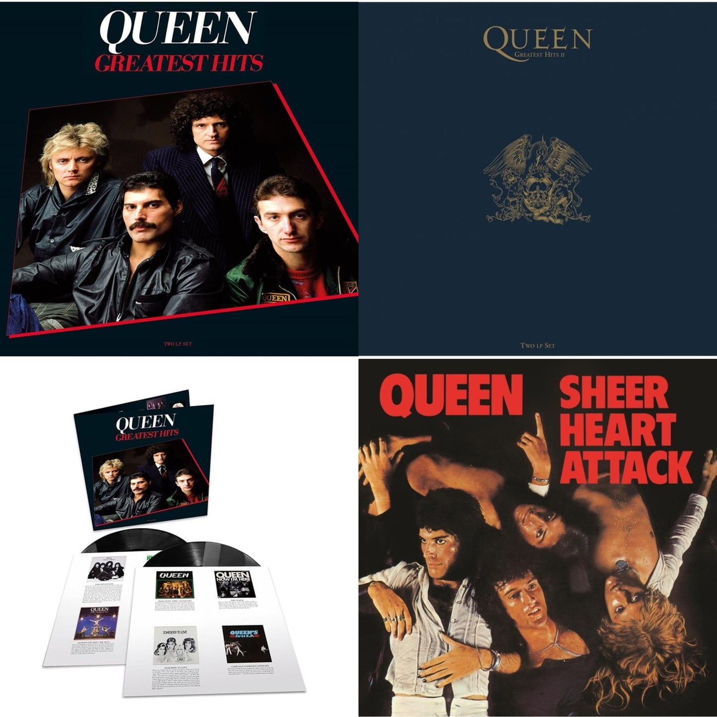 Queen - Greatest Hits 1 (180G/Dl Card/2LP) & Greatest Hits 2 (180G/Dl Card) & Sheer Heart Attack (Half-Speed LP Vinyl) & Greatest Hits 1 (180G)